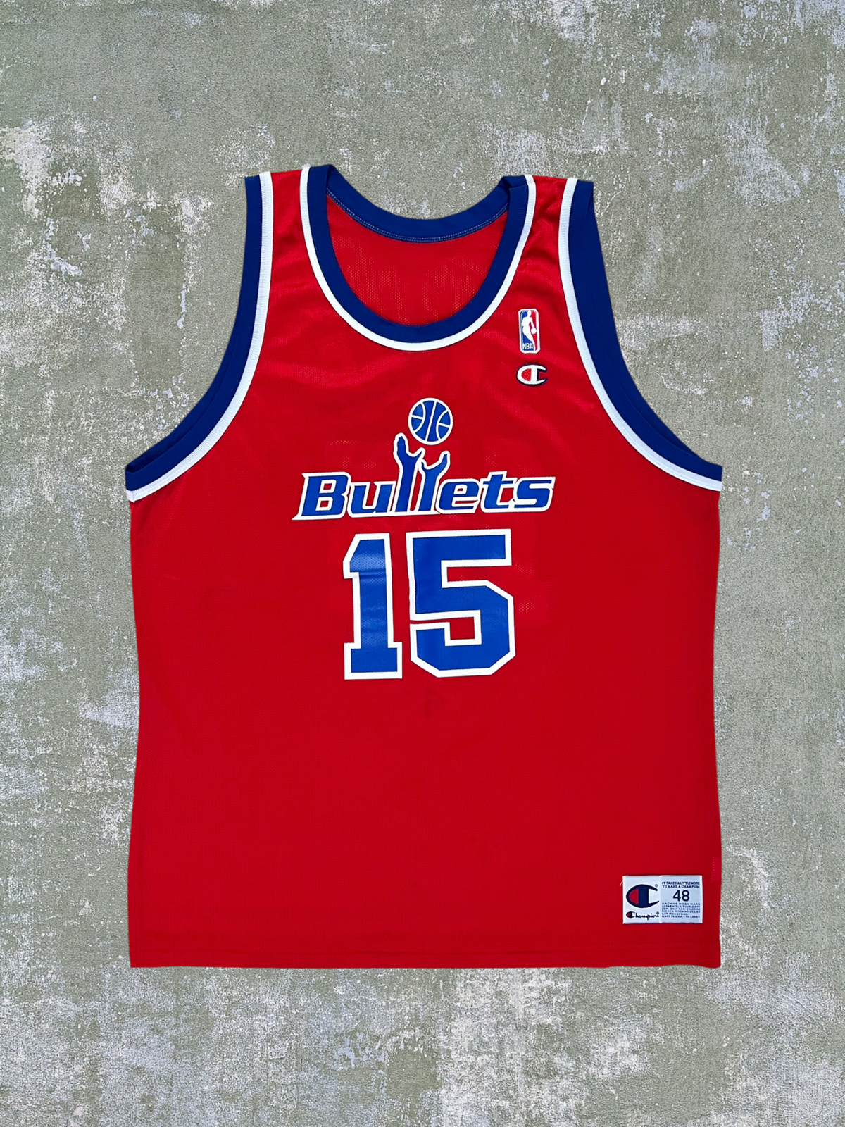 Mid-90s Champion Washington Bullets Mark Price Jersey (XL)