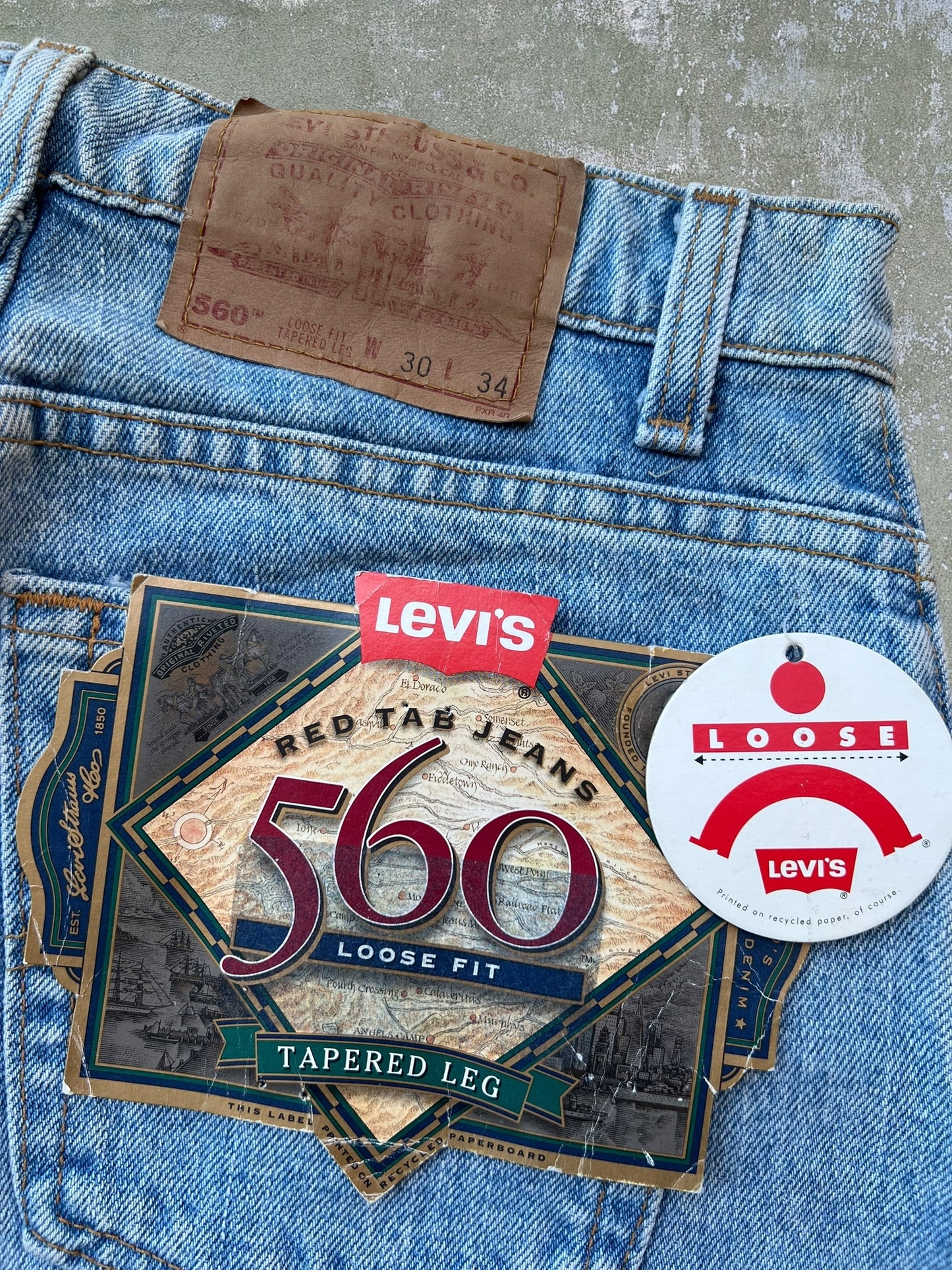 Mid-90s Levi’s 560 Jeans (30x34) (New With Tags)