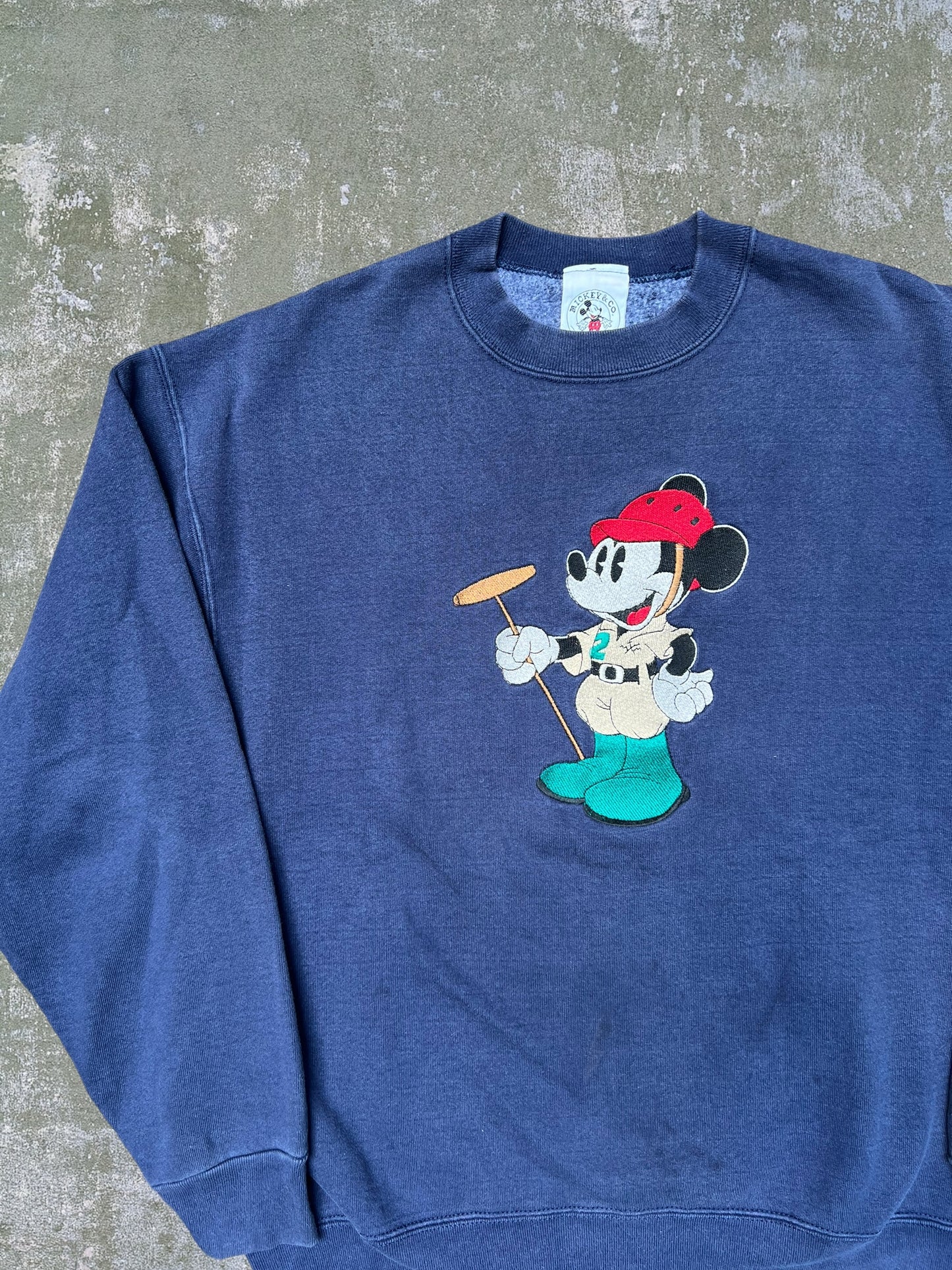 ‘90s Mickey Mouse Polo Crewneck (L)