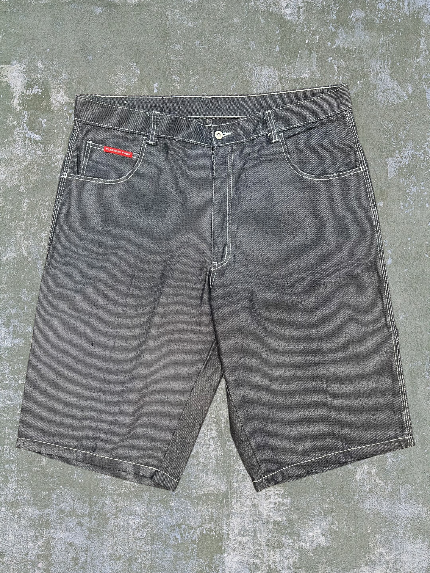 Early-2000s Platinum FUBU Jean Shorts (42)