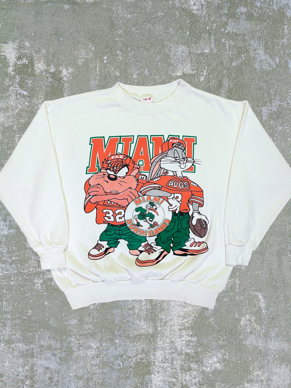 ‘90s University Of Miami Hurricanes Looney Tunes Crewneck (M)