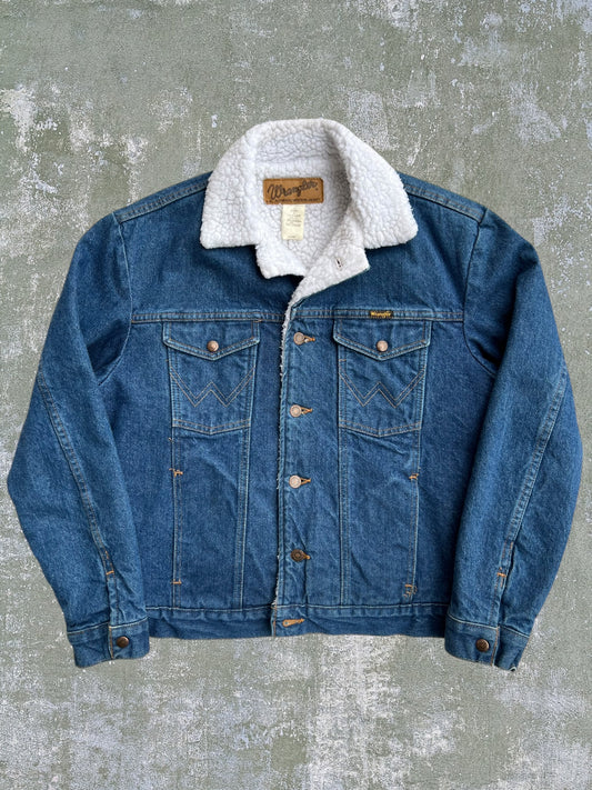 Vintage Wrangler Sherpa Lined Denim Jacket (M)