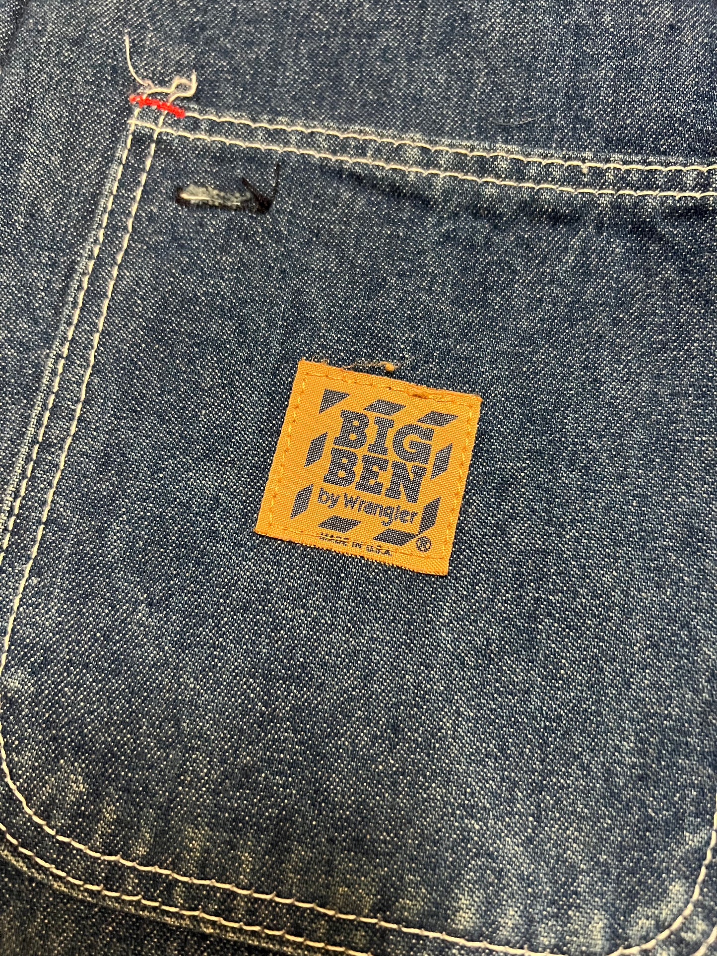 ‘80s Wrangler Big Ben Flannel Lined Denim Chore Jacket (L)