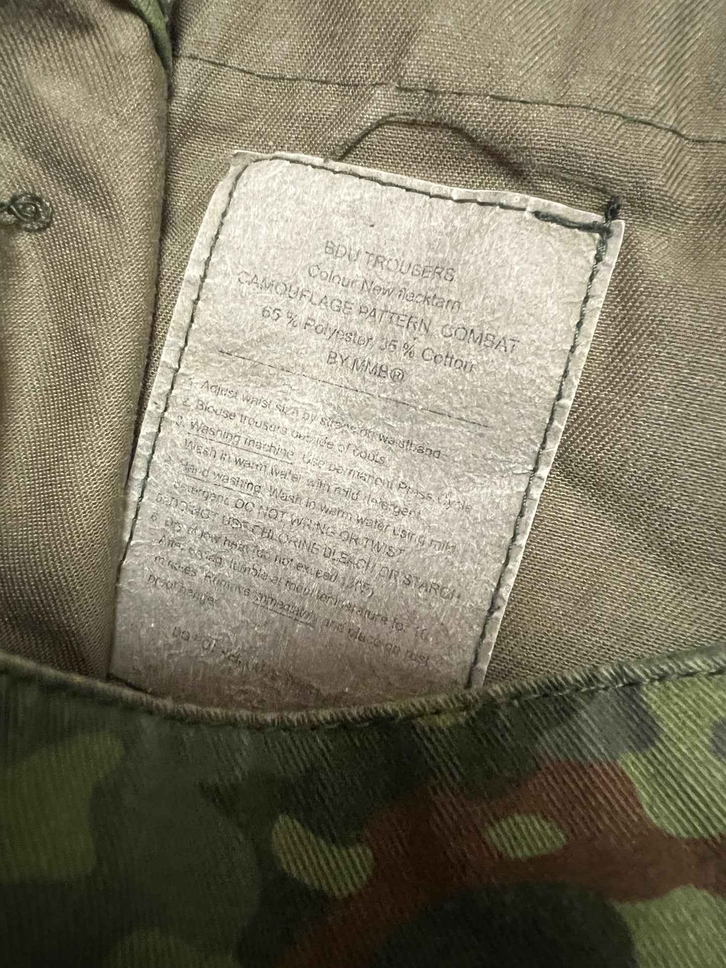 2000s German Army Flecktarn Camo Combat Pants (L)