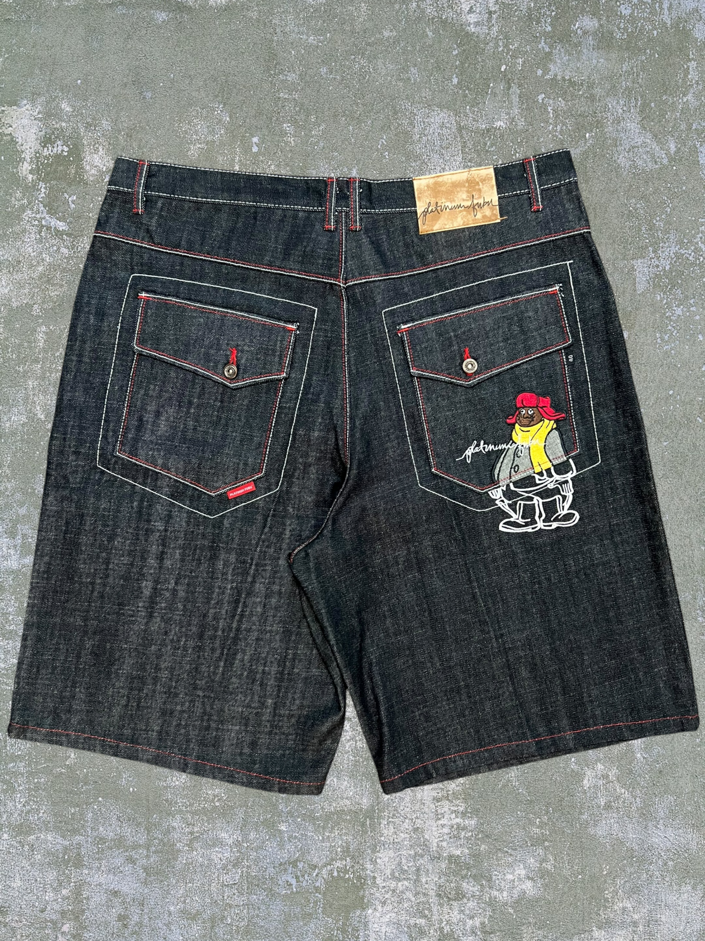 Early-2000s Platinum FUBU Jean Shorts (40)