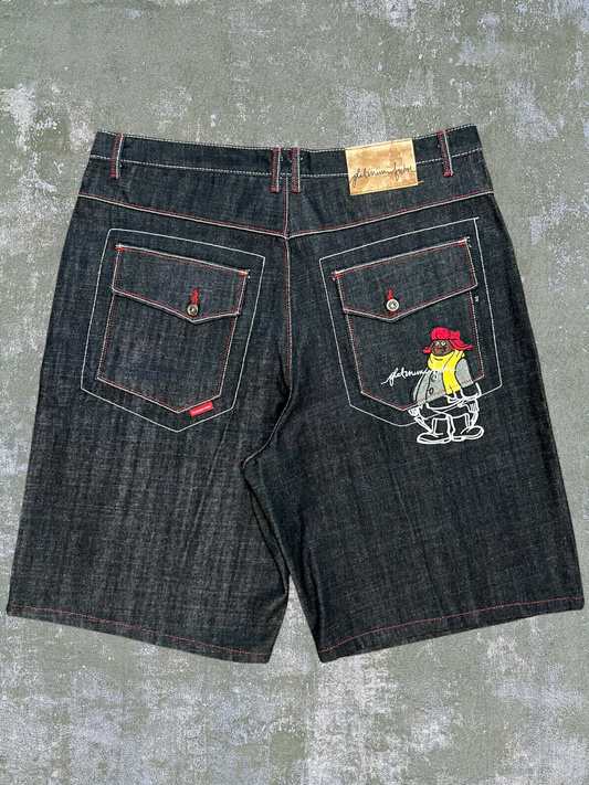 Early-2000s Platinum FUBU Jean Shorts (40)