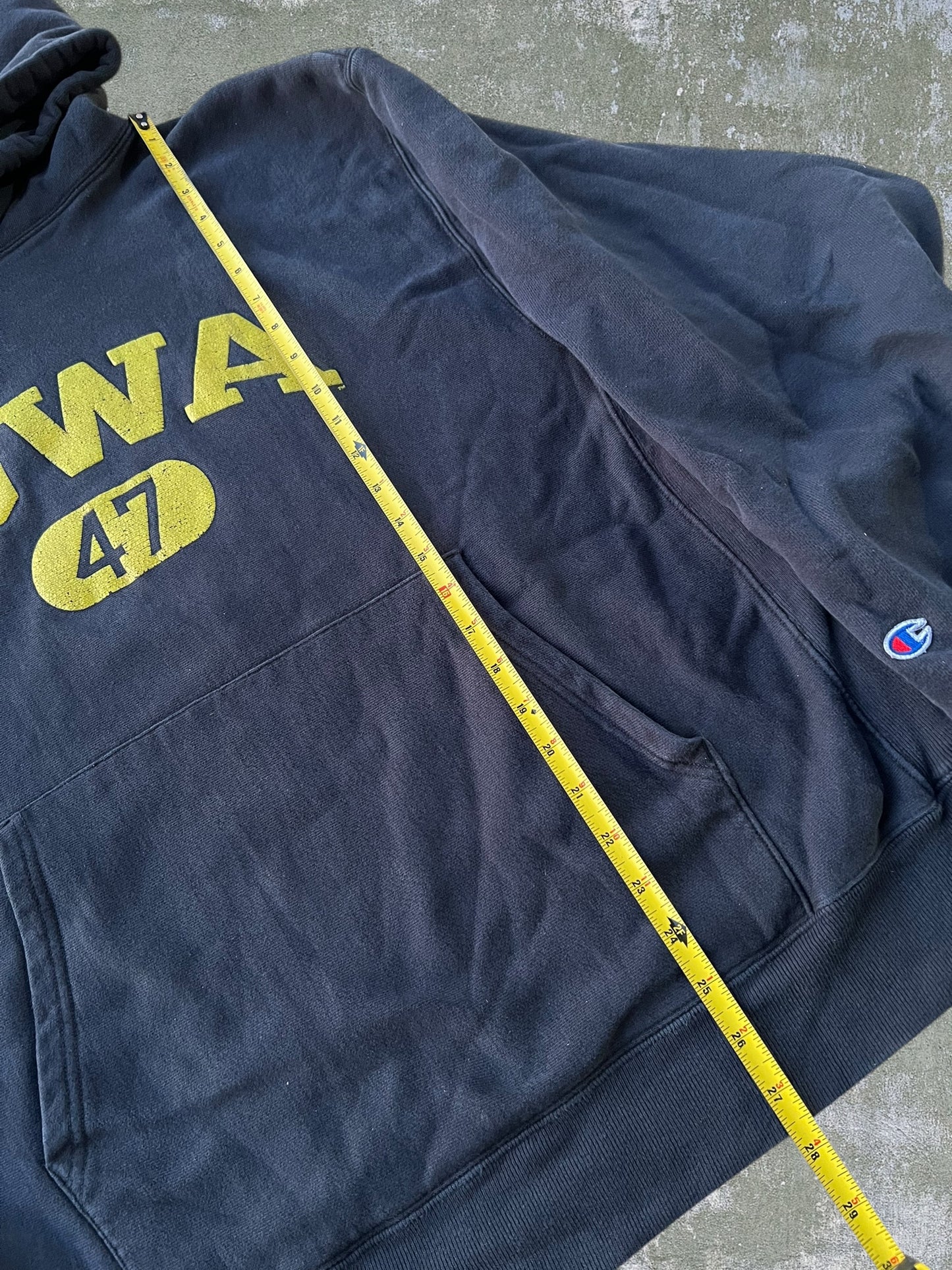 Early-2000s Champion University of Iowa Reverse Weave Crewneck (XL)