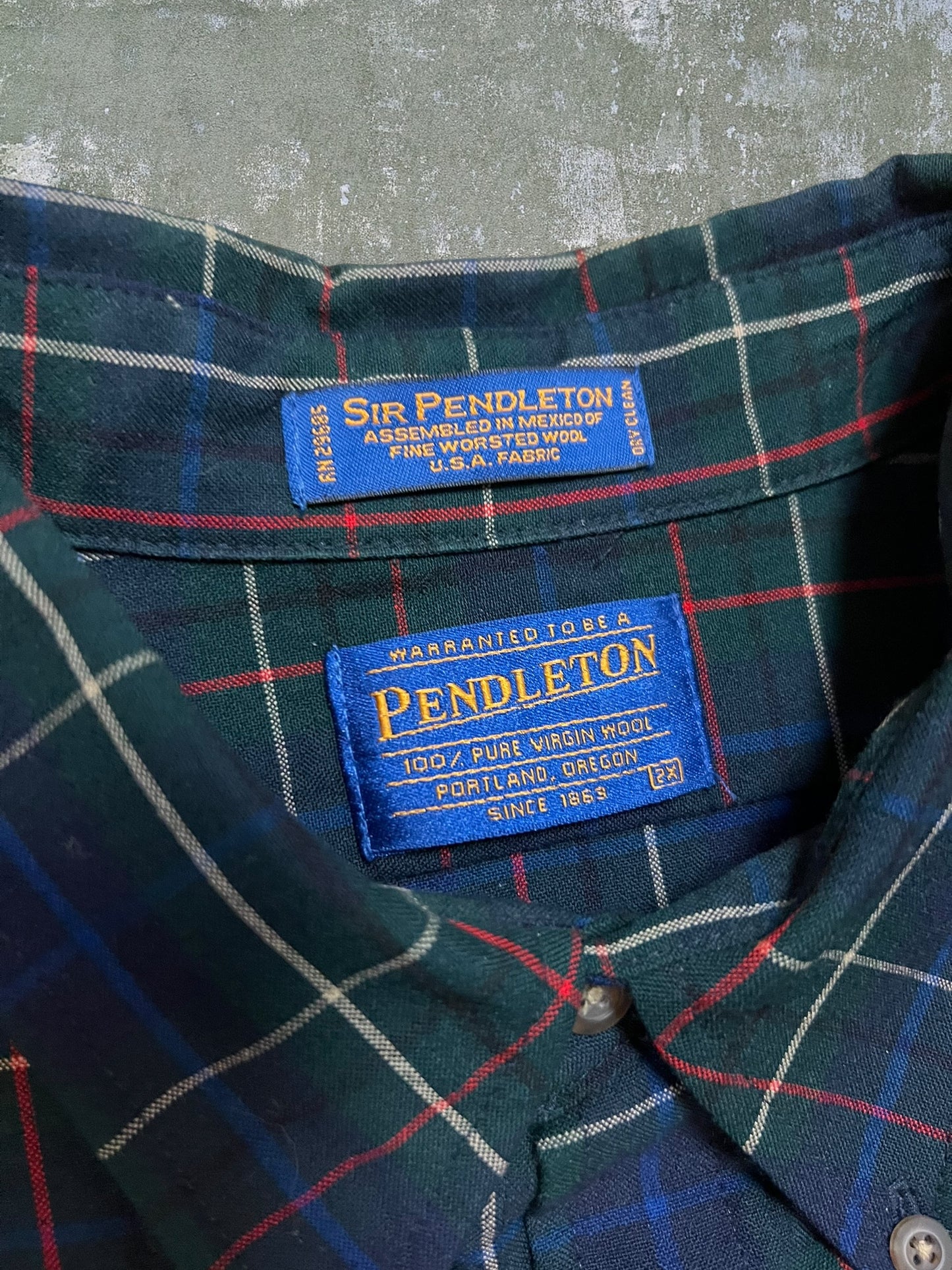2000s Pendleton Worsted Wool Flannel Shirt (XXL)