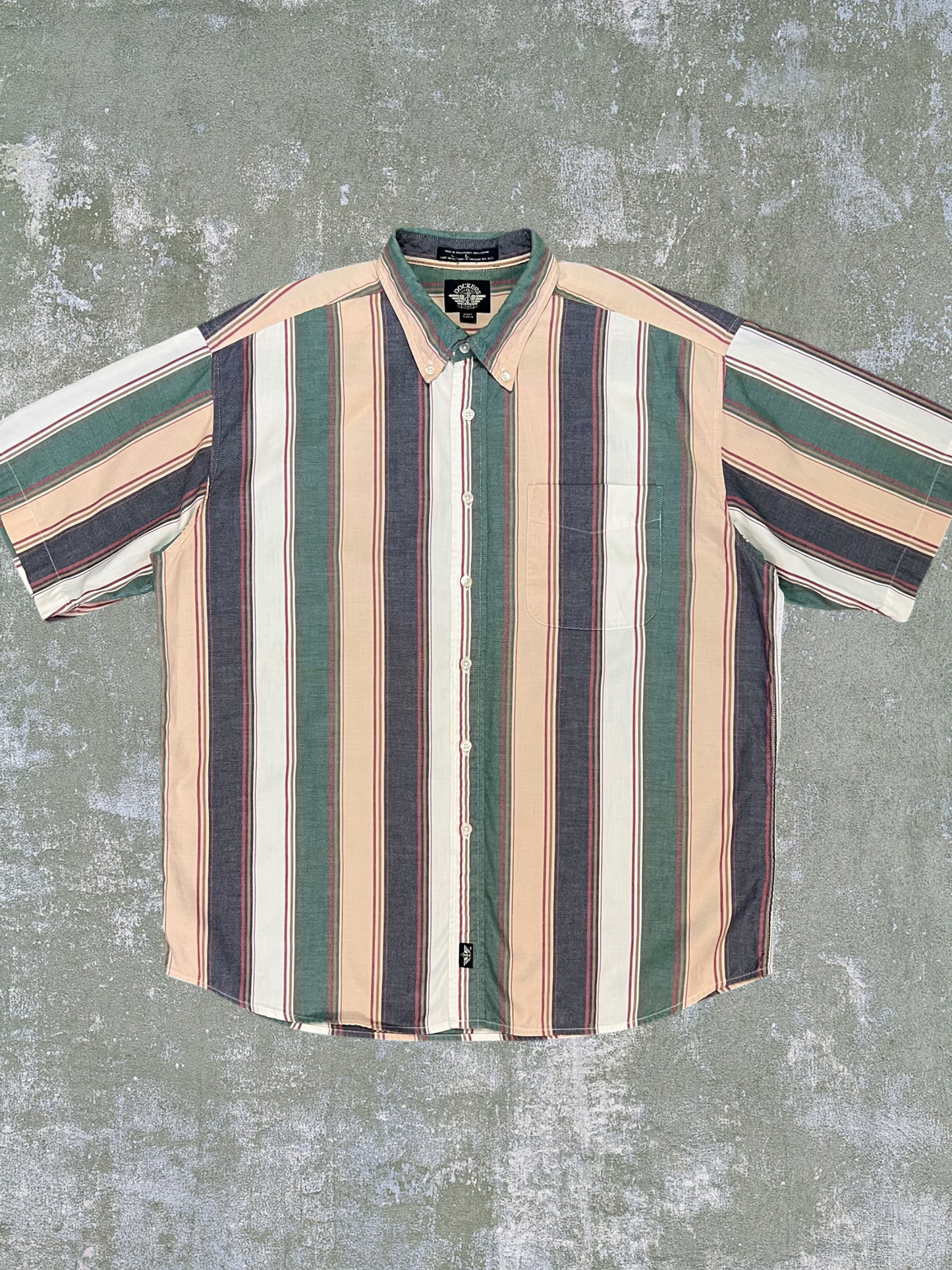 ‘90s Striped Cotton Shirt (XL)
