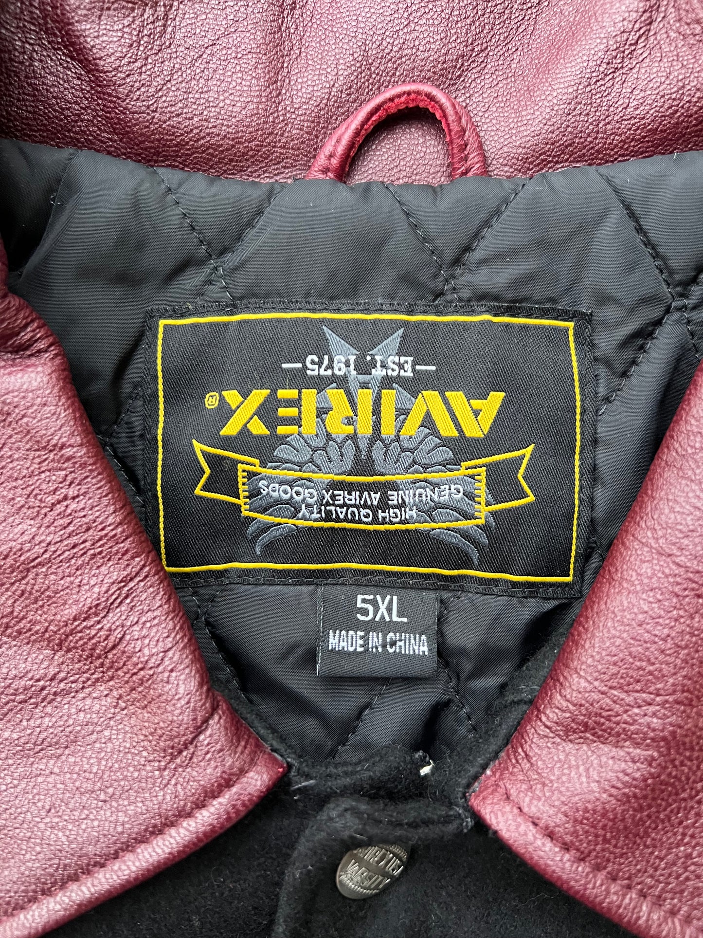 Early-2000s Avirex King Casino Leather Jacket (5XL) (New With Tags)
