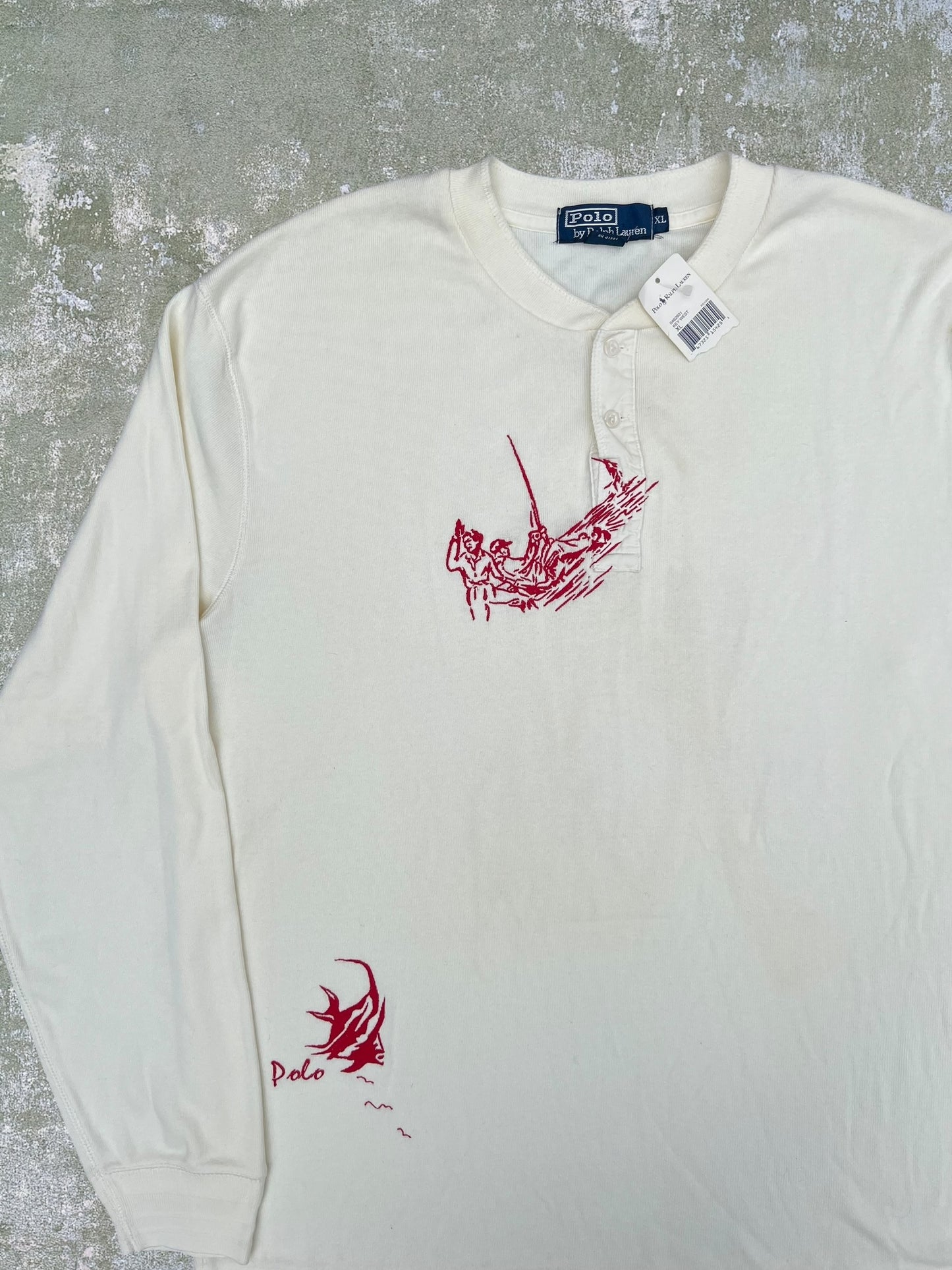 2000s Polo Ralph Lauren Fishing Henley (XL) (New With Tags)