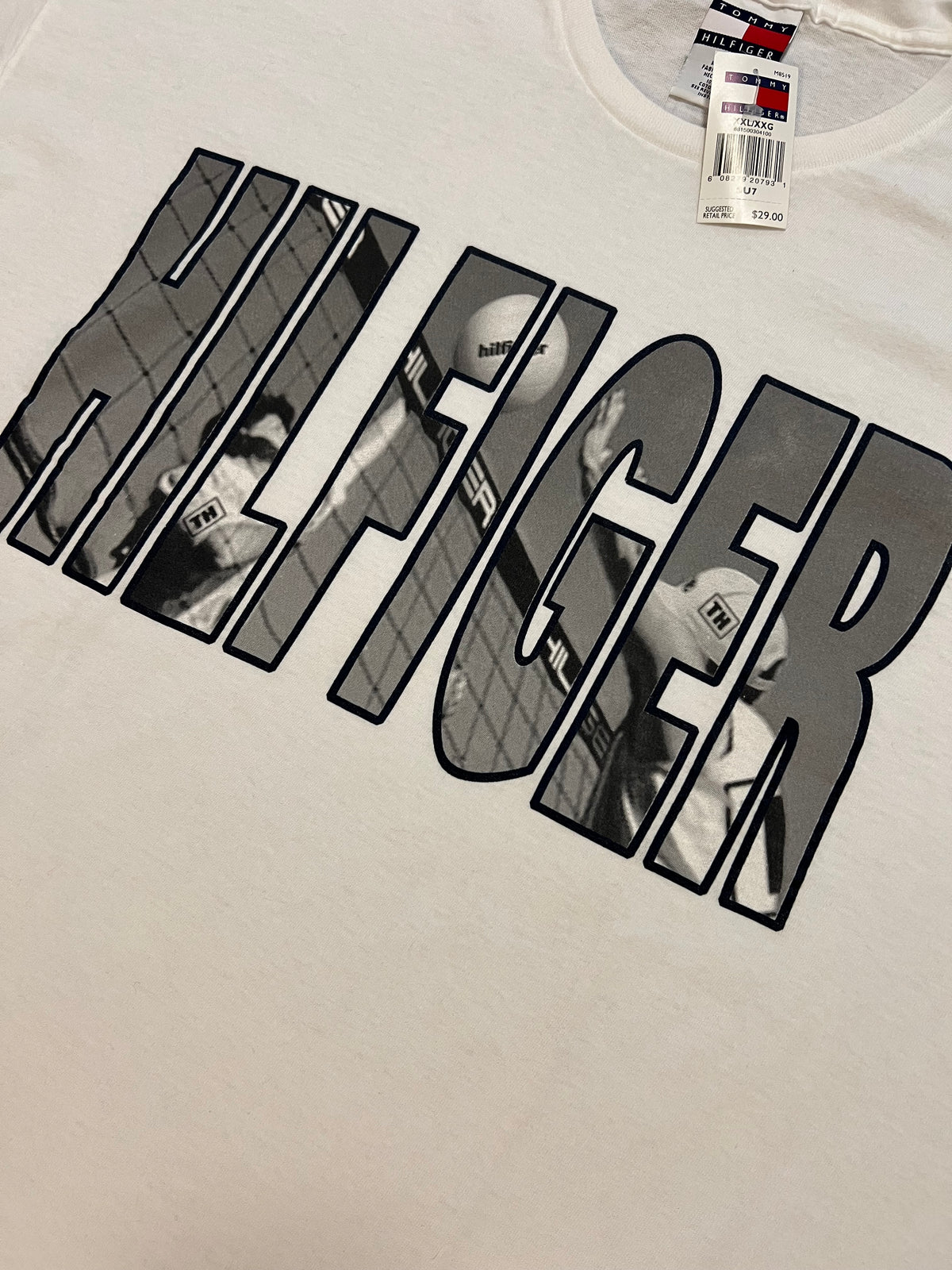‘90s Tommy Hilfiger Volleyball Tee (XXL) (New With Tags)