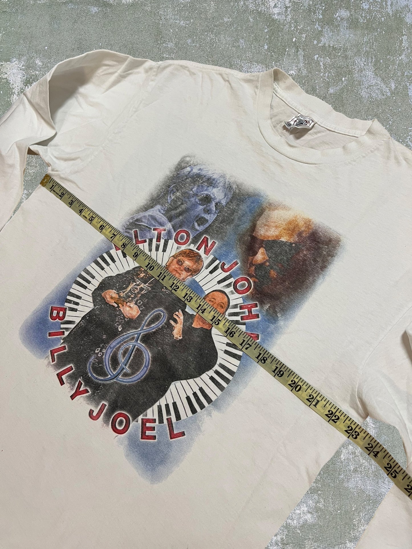 Late-90s Elton John/Billy Joel Long Sleeve Tee (XL)