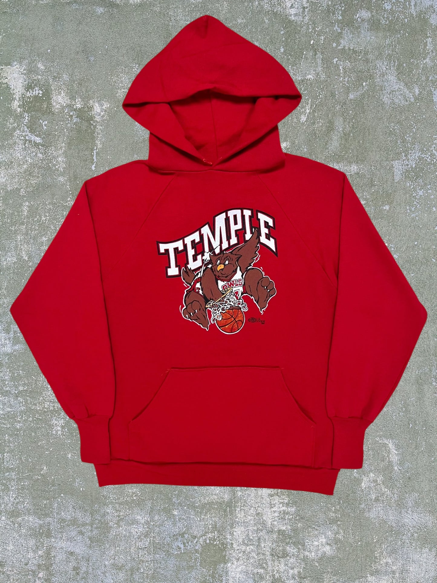1988 Temple University Owls Basketball Hoodie (S)