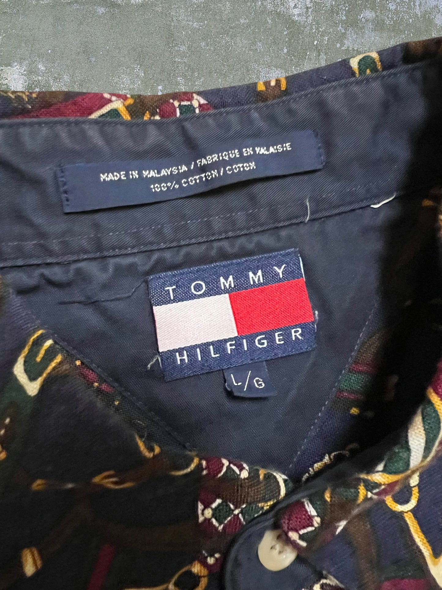 ‘90s/Early-2000s Tommy Hilfiger Patterned Shirt (L)