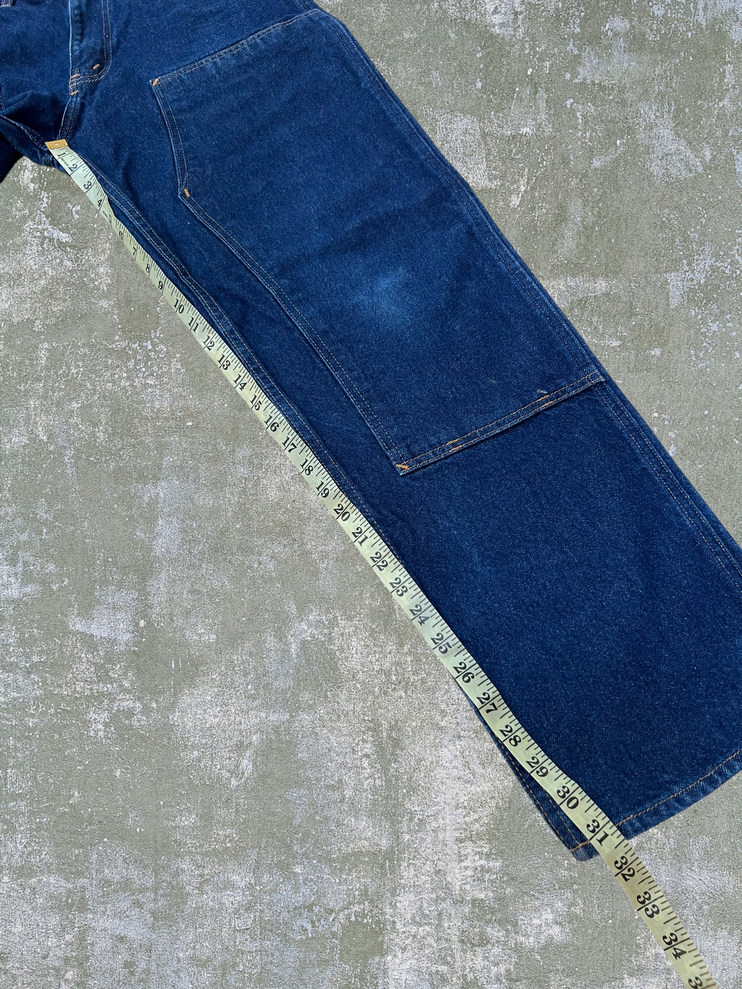 ‘90s/Early-2000s Prison Blues Double Knee Carpenter Jeans (32x32)
