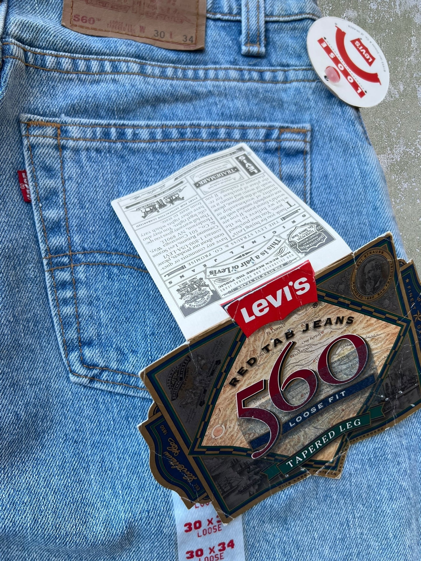 Mid-90s Levi’s 560 Jeans (30x34) (New With Tags)