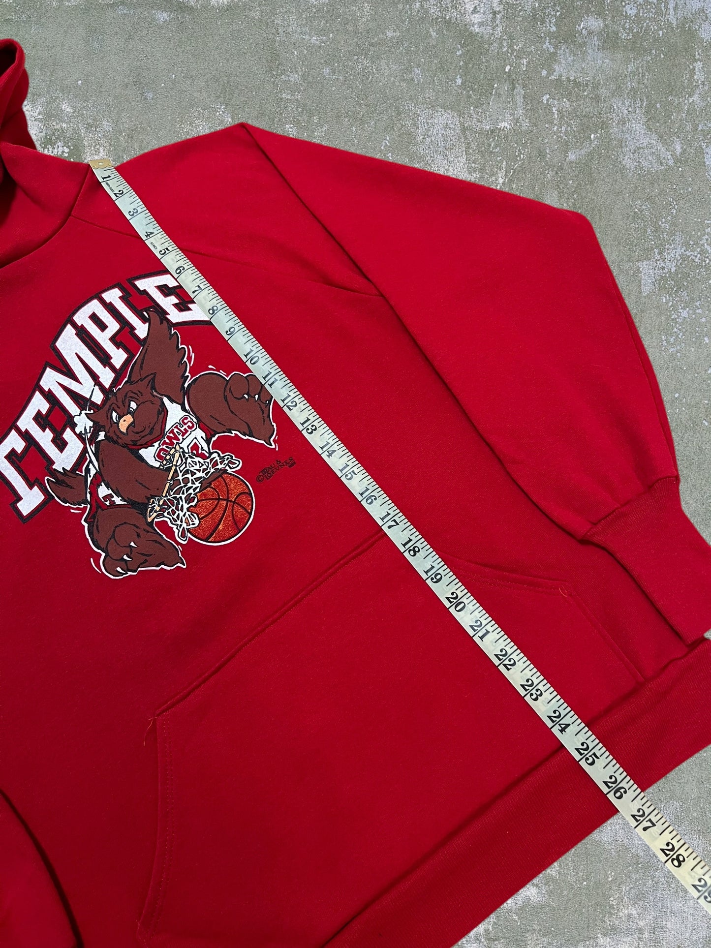 1988 Temple University Owls Basketball Hoodie (S)