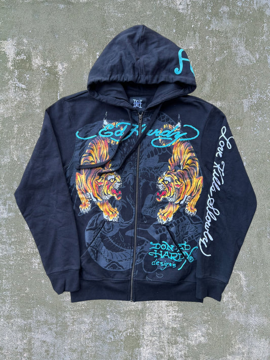 Ed Hardy Tiger Zip Hoodie (S)