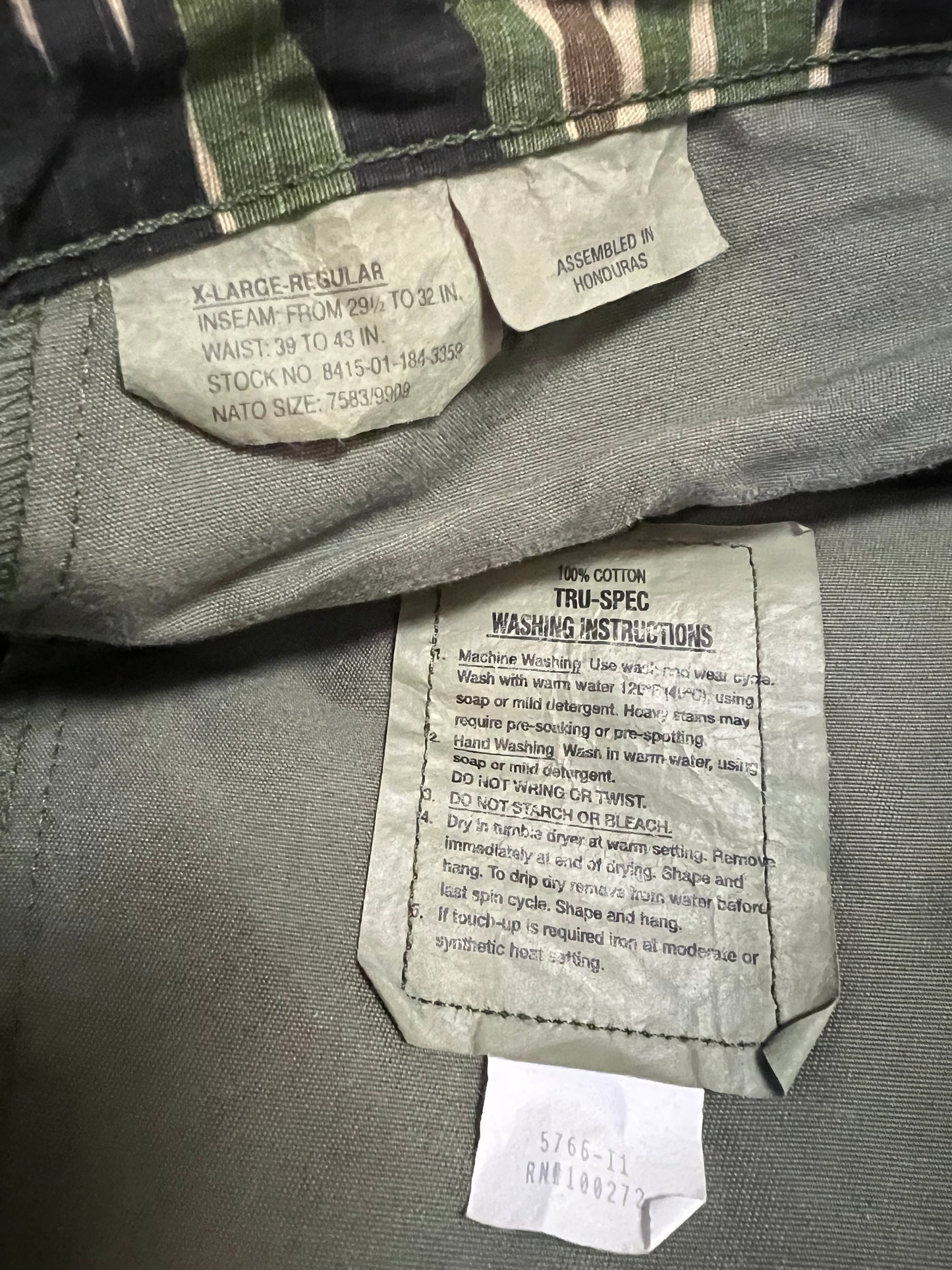 2000s US Military Tiger Camo Combat Pants (XL)
