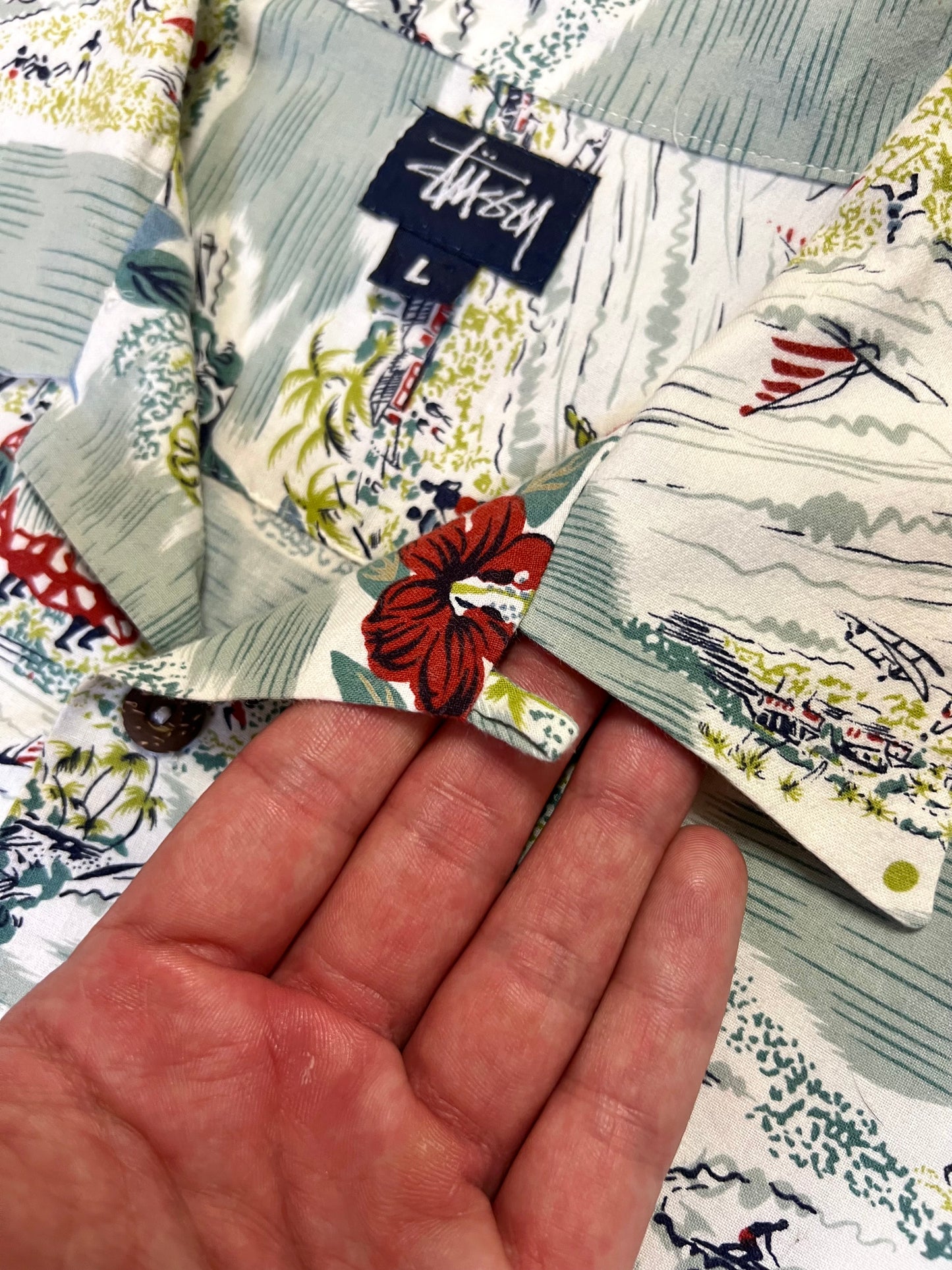 ‘90s Stüssy Hawaiian Shirt (XL)