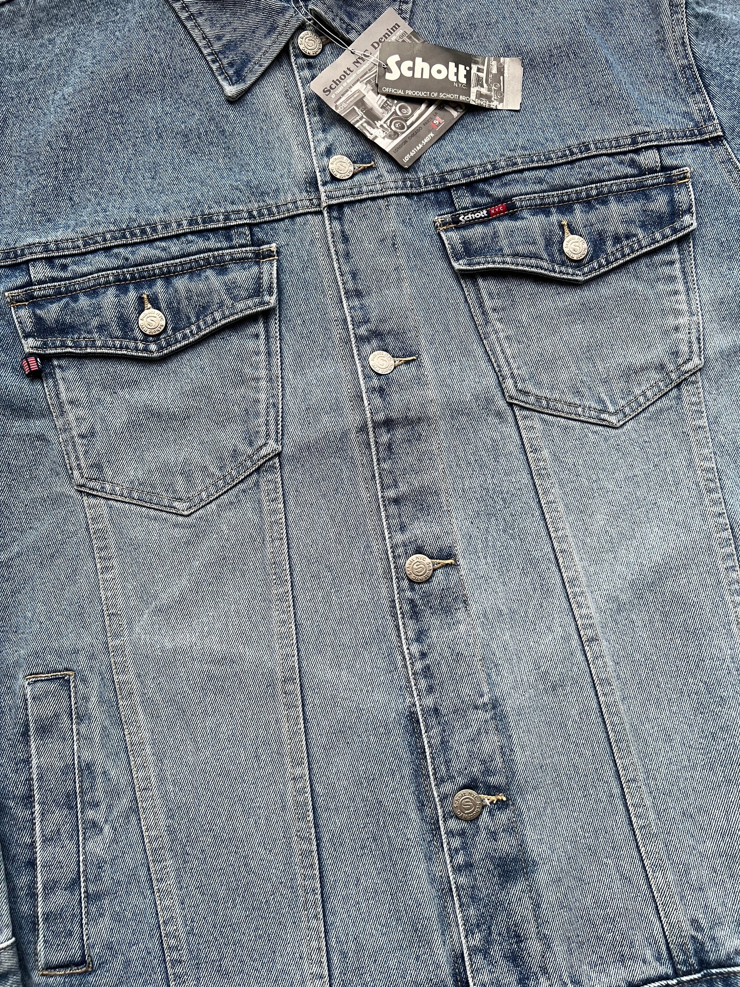 Early-2000s Schott NYC Denim Jacket (XL) (New With Tags)