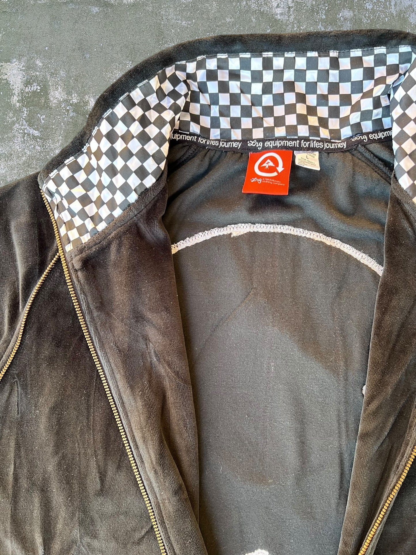 Early-2000s LRG “Take Life” Velour Jacket (L) (New With Tags)