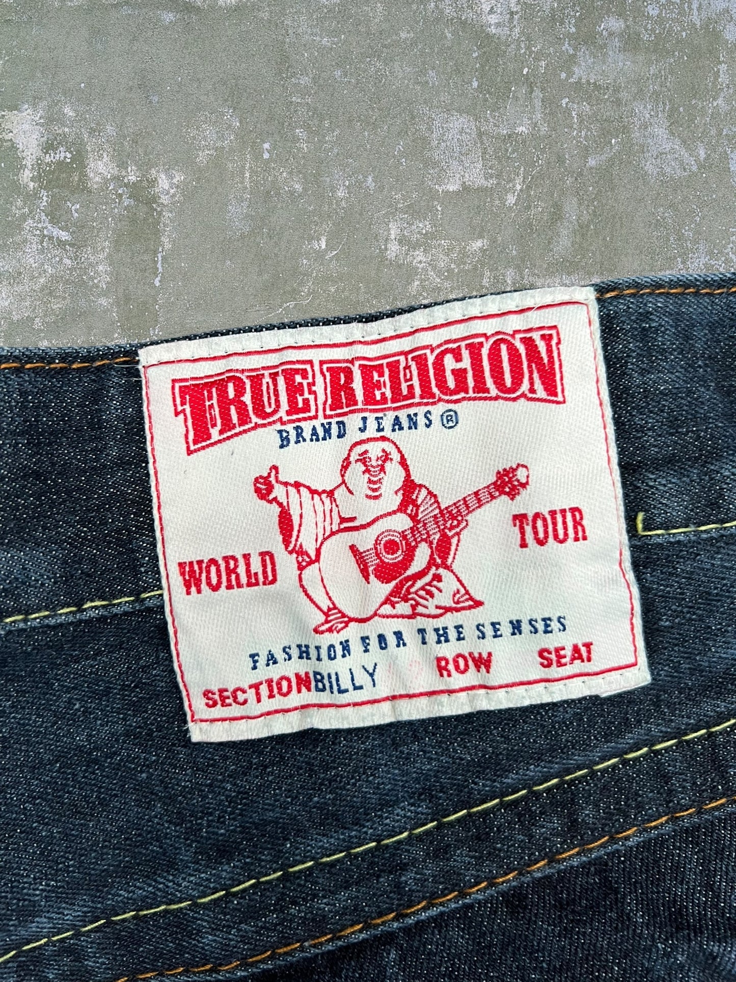 Early-2000s True Religion Embroidered Jean Shorts (42)