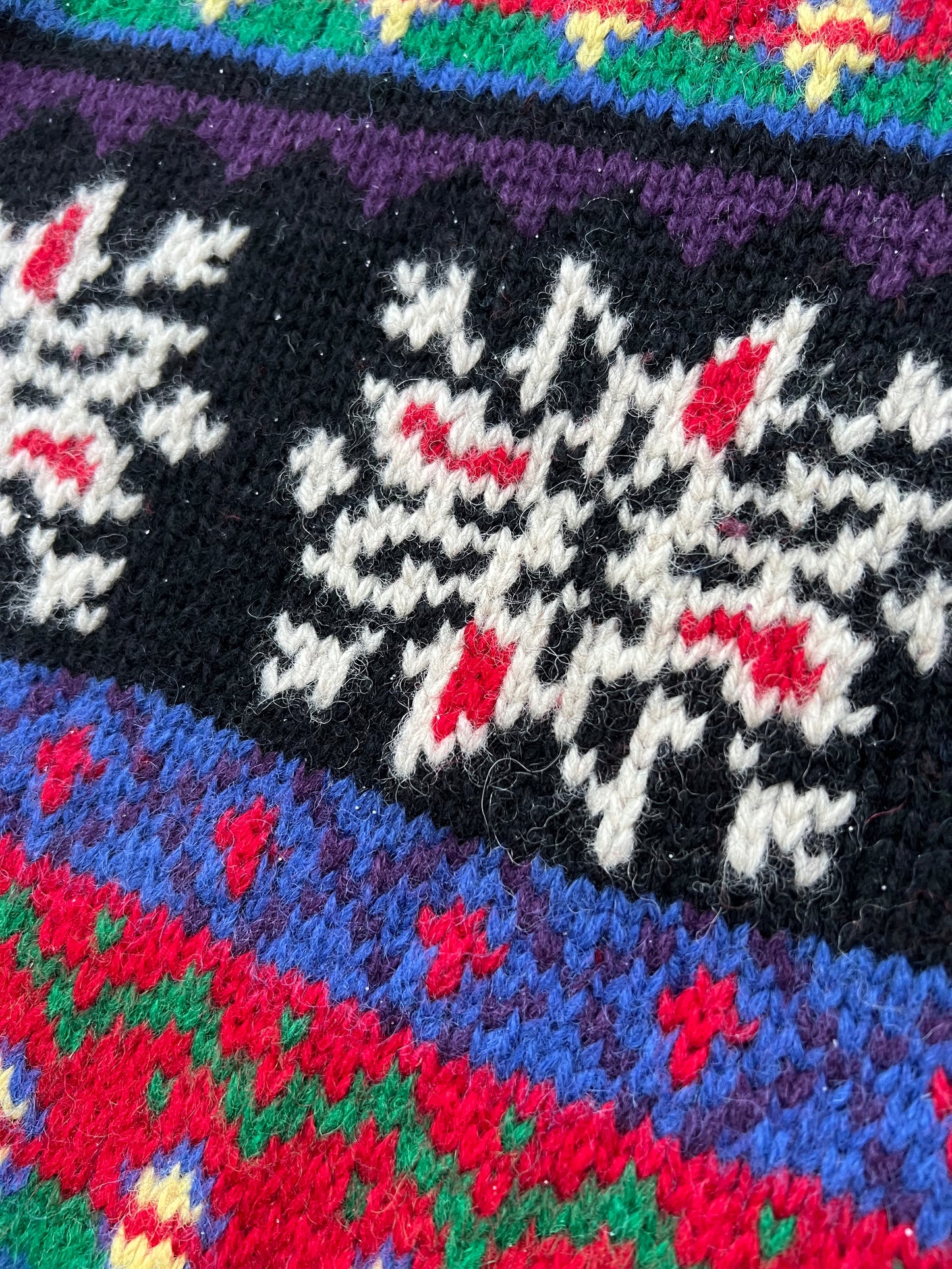 ‘90s/Early-2000s Polo Ralph Lauren Reindeer Patterned Wool Sweater (S)