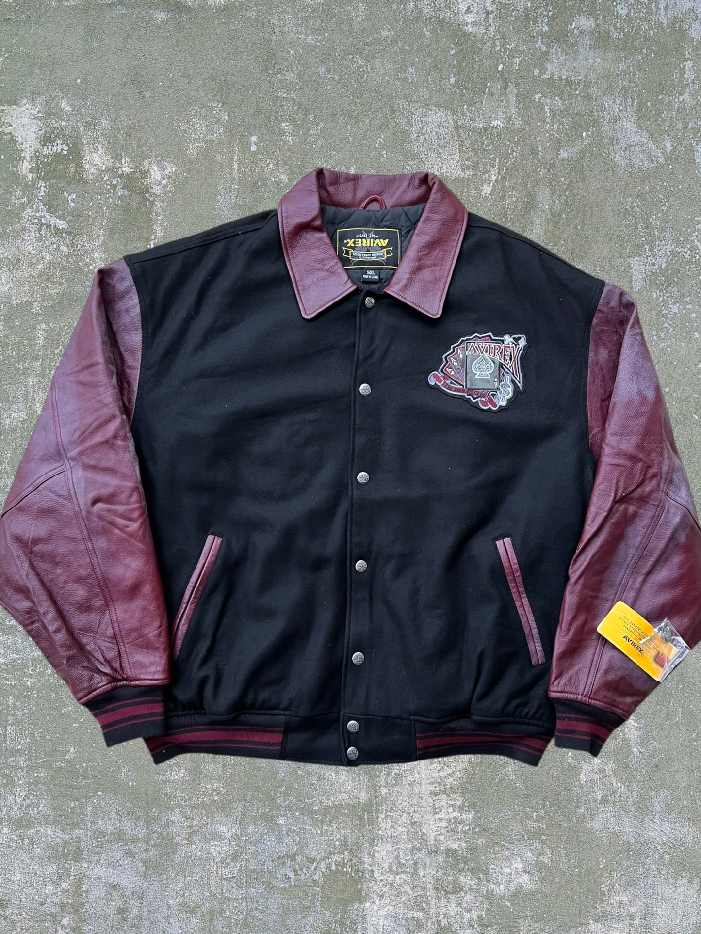 Early-2000s Avirex King Casino Leather Jacket (5XL) (New With Tags)