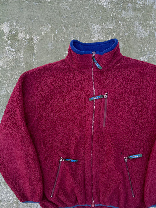 Vintage LL Bean Deep Pile Fleece Jacket (L)