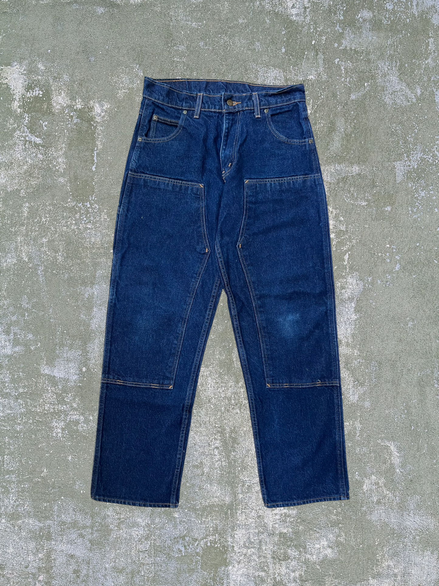 ‘90s/Early-2000s Prison Blues Double Knee Carpenter Jeans (32x32)