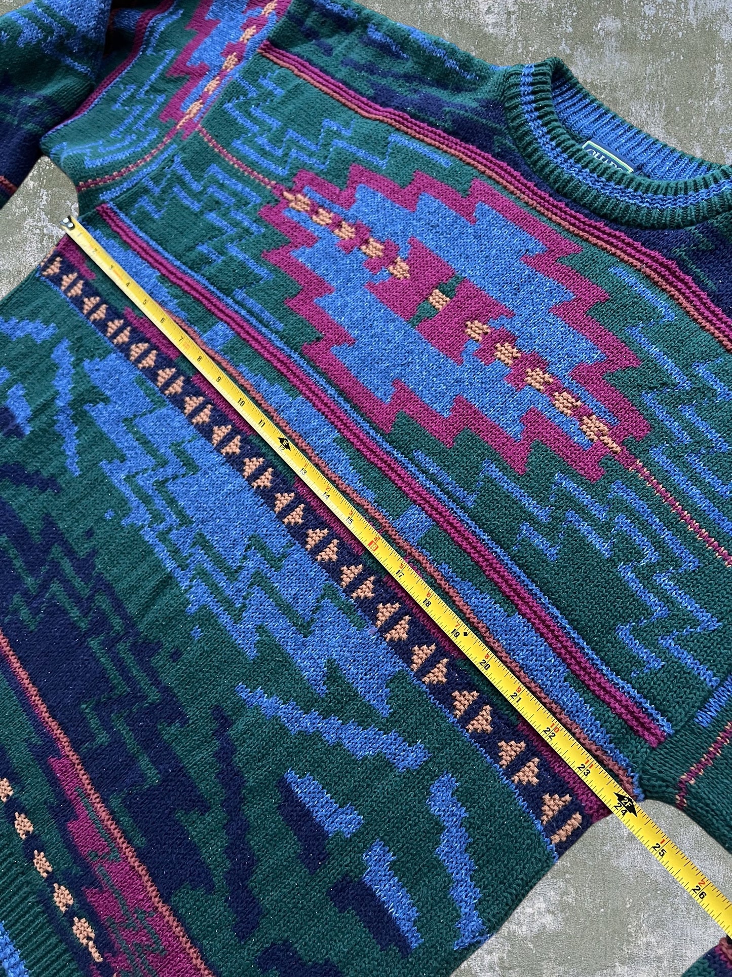 ‘90s Chaps Ralph Lauren Aztec Patterned Sweater (XL)