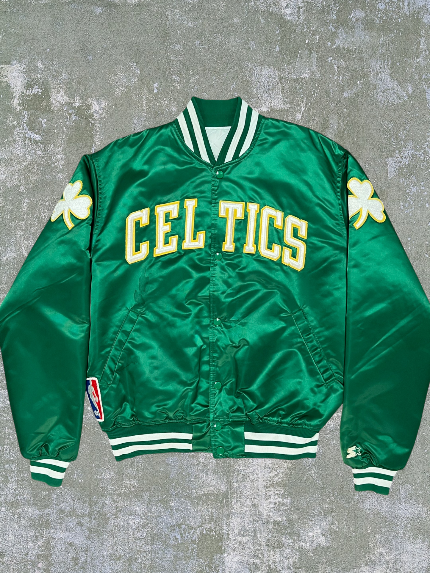 ‘80s/‘90s Starter Boston Celtics Satin Varsity Jacket (L)