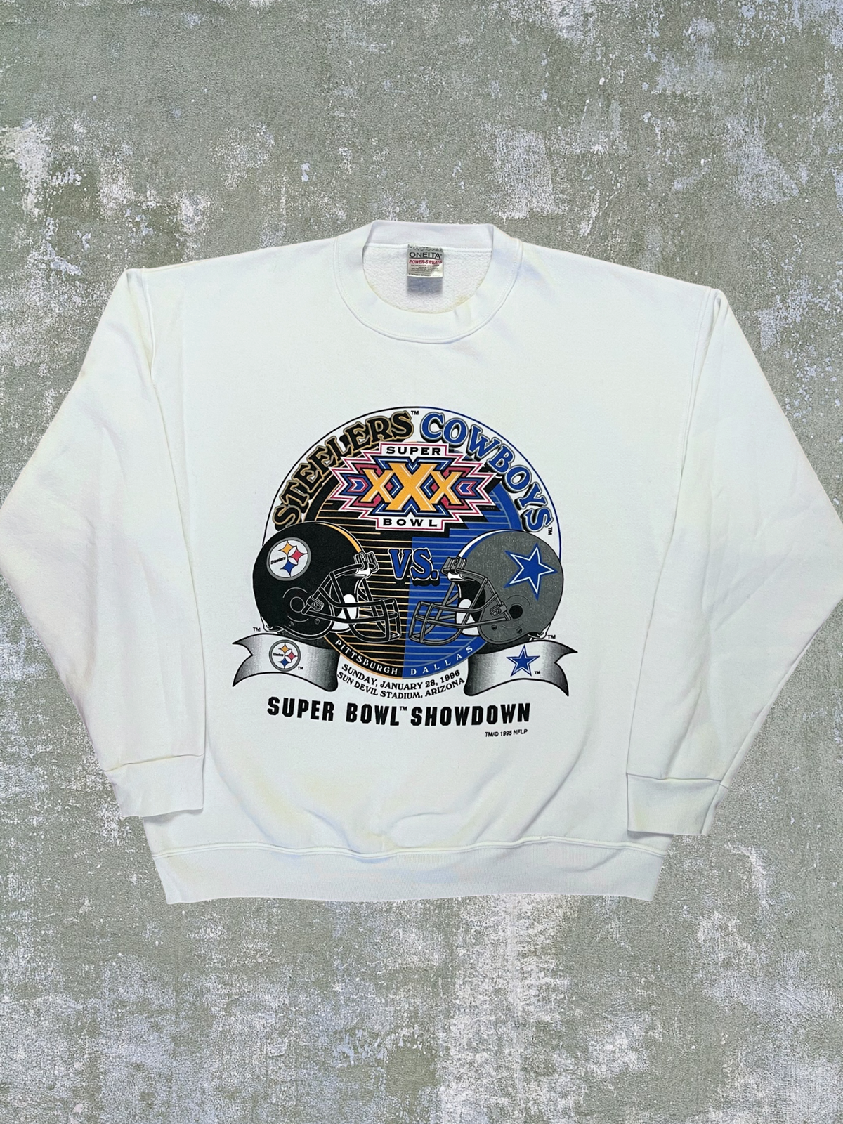 1996 Pittsburgh Steelers Dallas Cowboys Super Bowl Crewneck (XL)