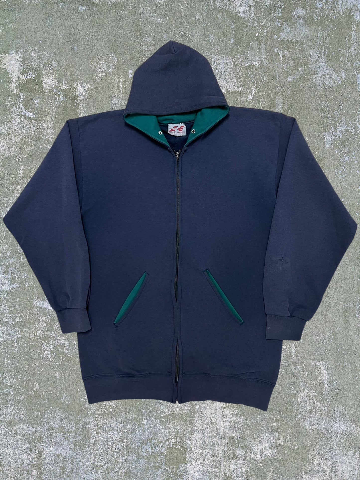 ‘80s Two Tone Zip Hoodie (L)