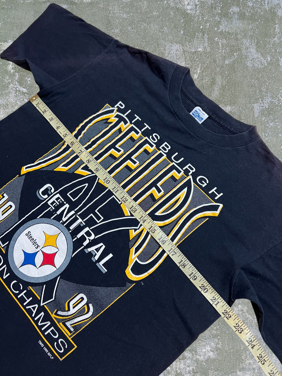 1992 Salem Pittsburgh Steelers Division Champions Tee (L)