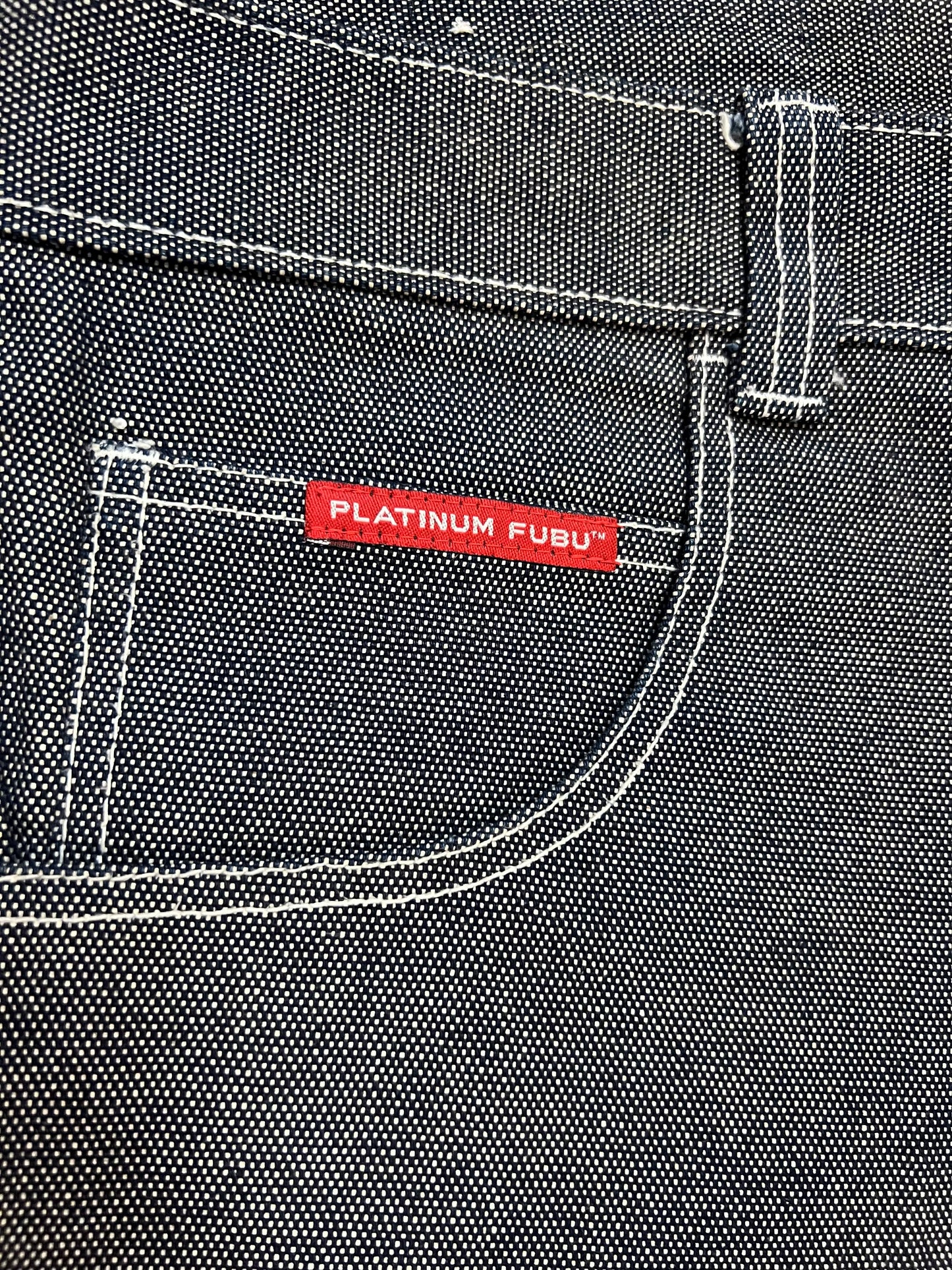 Early-2000s Platinum FUBU Jean Shorts (42)