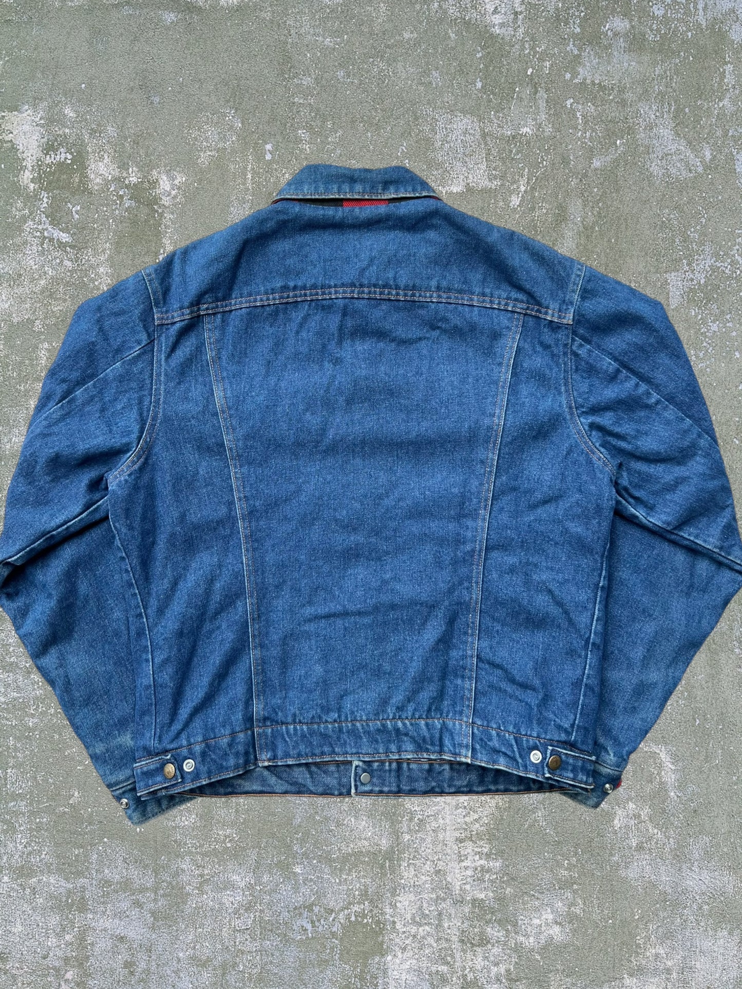 ‘80s/‘90s Saddle King Flannel Lined Denim Jacket (M)