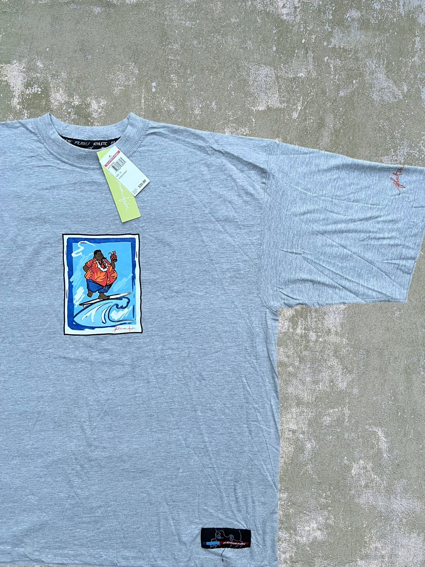 Early-2000s Platinum FUBU Surf Tee (XL) (New With Tags)