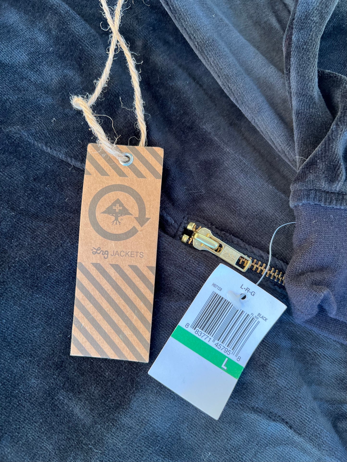 Early-2000s LRG “Take Life” Velour Jacket (L) (New With Tags)