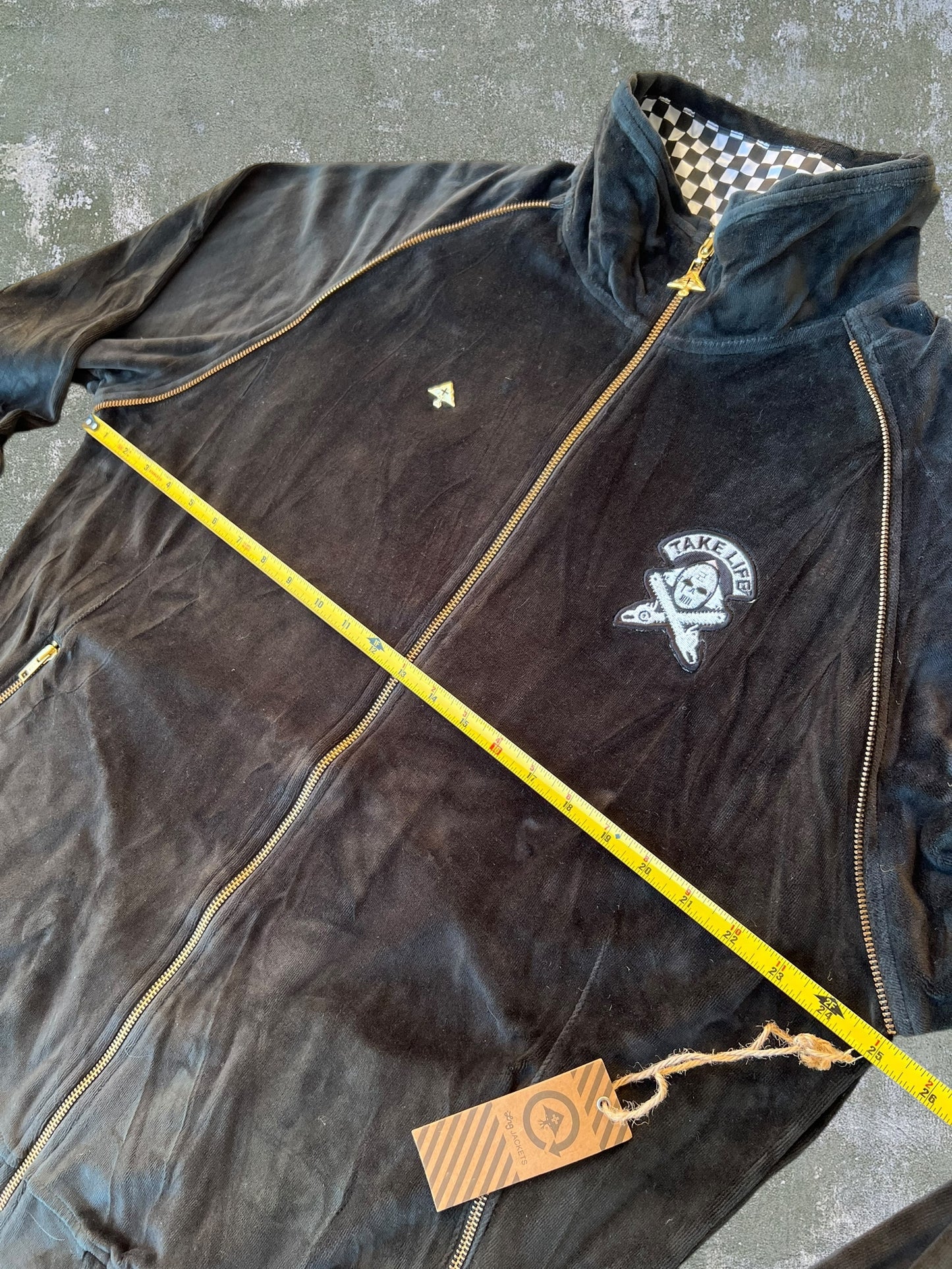 Early-2000s LRG “Take Life” Velour Jacket (L) (New With Tags)