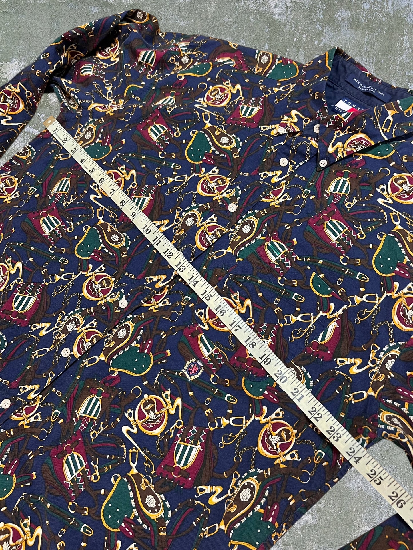‘90s/Early-2000s Tommy Hilfiger Patterned Shirt (L)