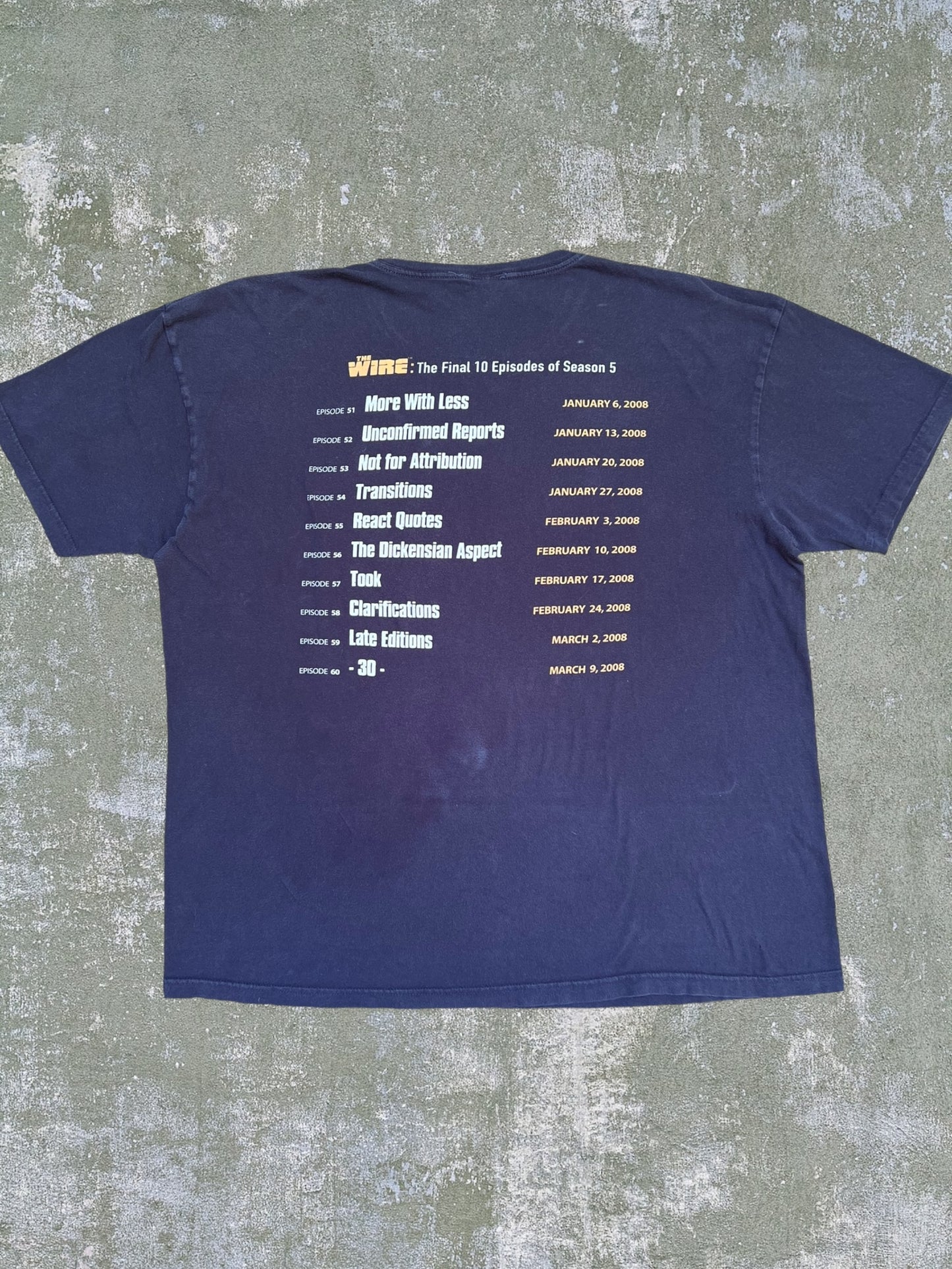 2008 HBO The Wire Tee (XXL)