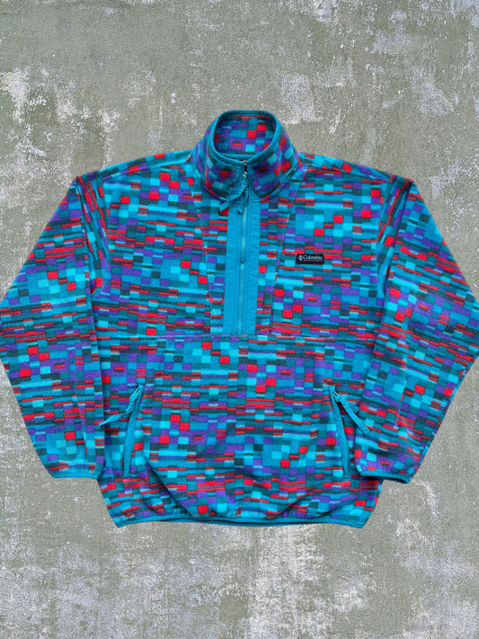 Early-2000s Columbia Patterned Fleece Pullover (M)