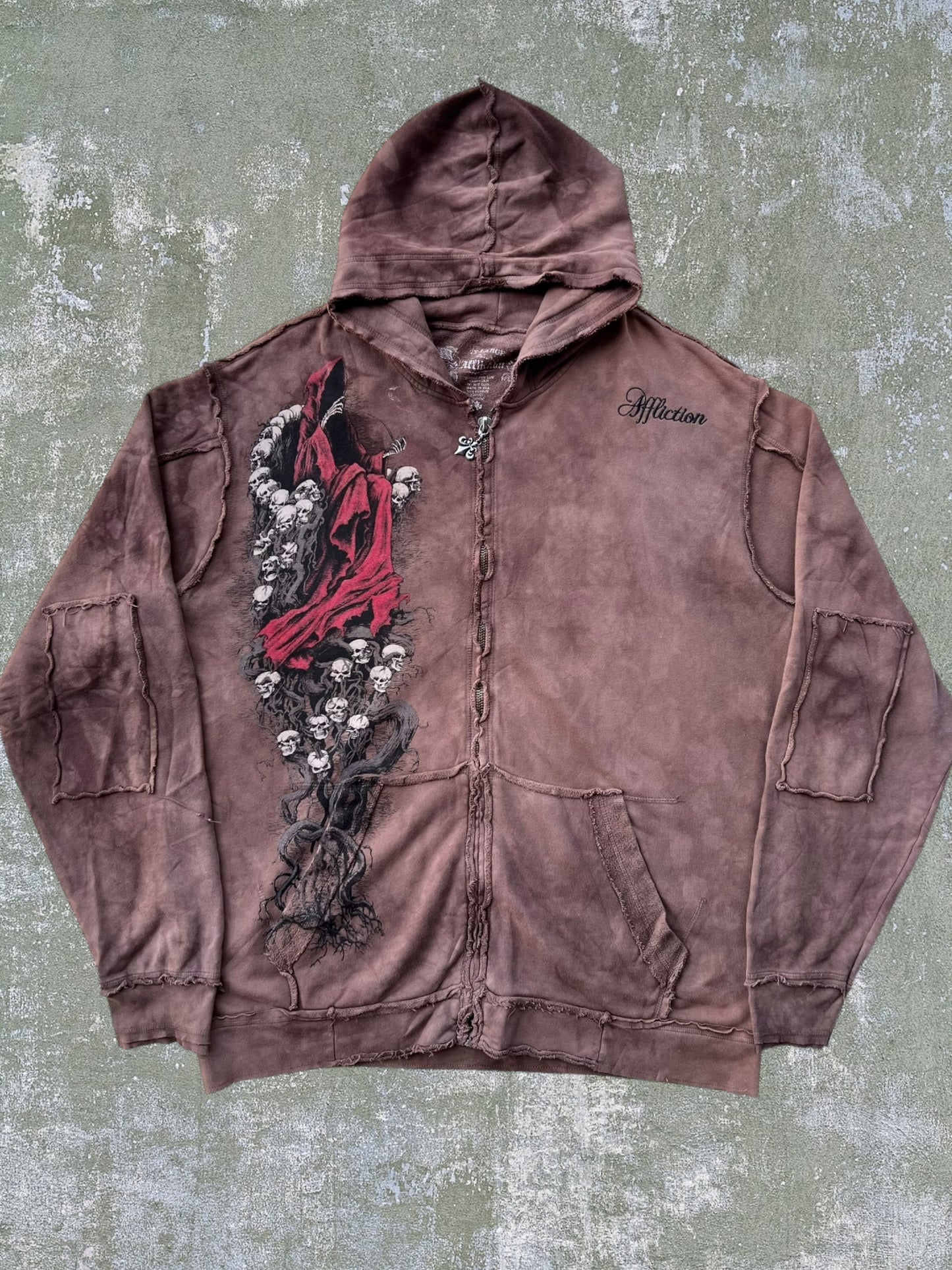 Early-2000s Affliction Zip Hoodie (XXL)