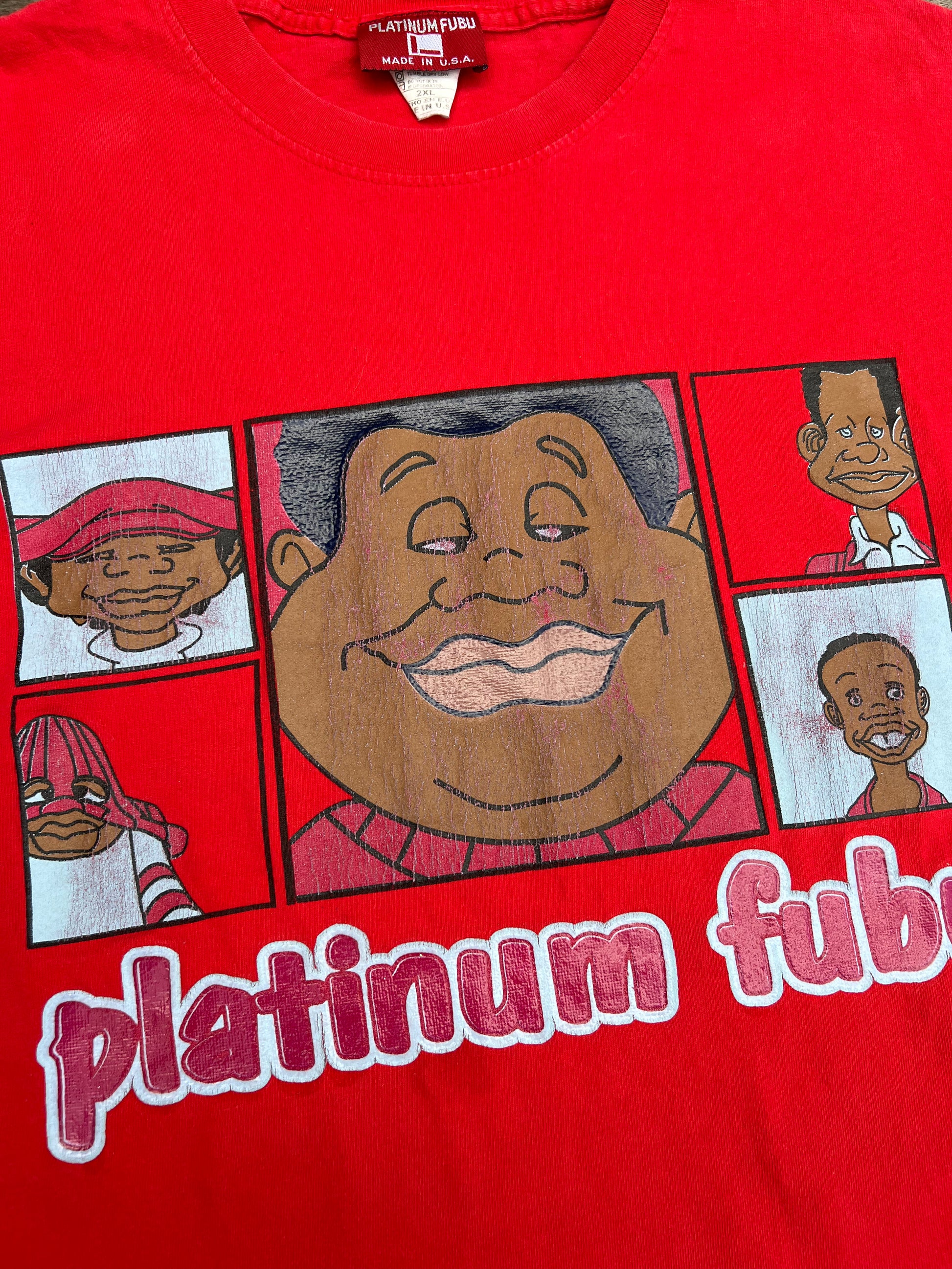 90s Early 2000s Platinum FUBU Fat Albert Long Sleeve Tee XXL