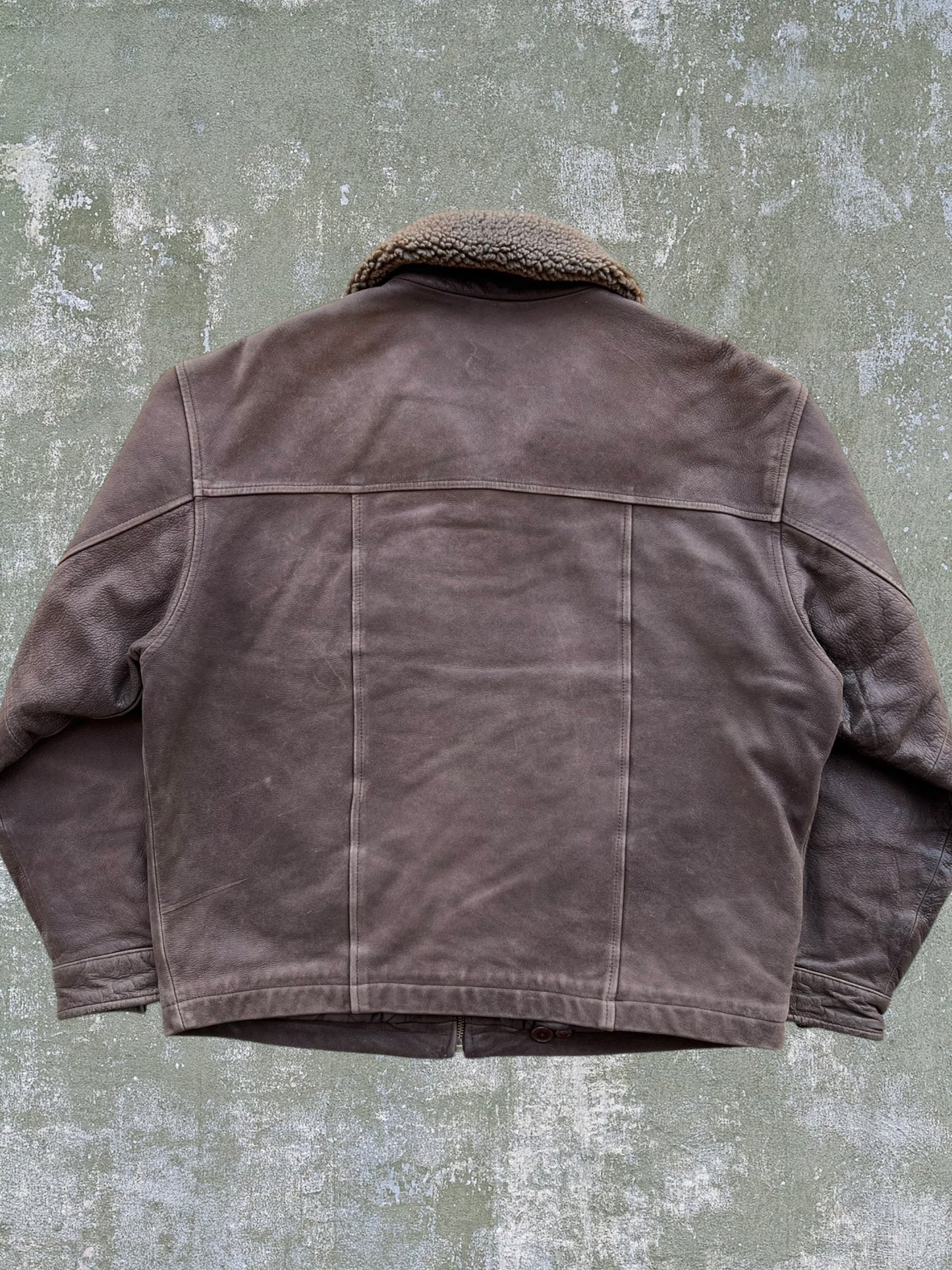 Late-90s/Early-2000s Land’s End Leather Flight Jacket (M)