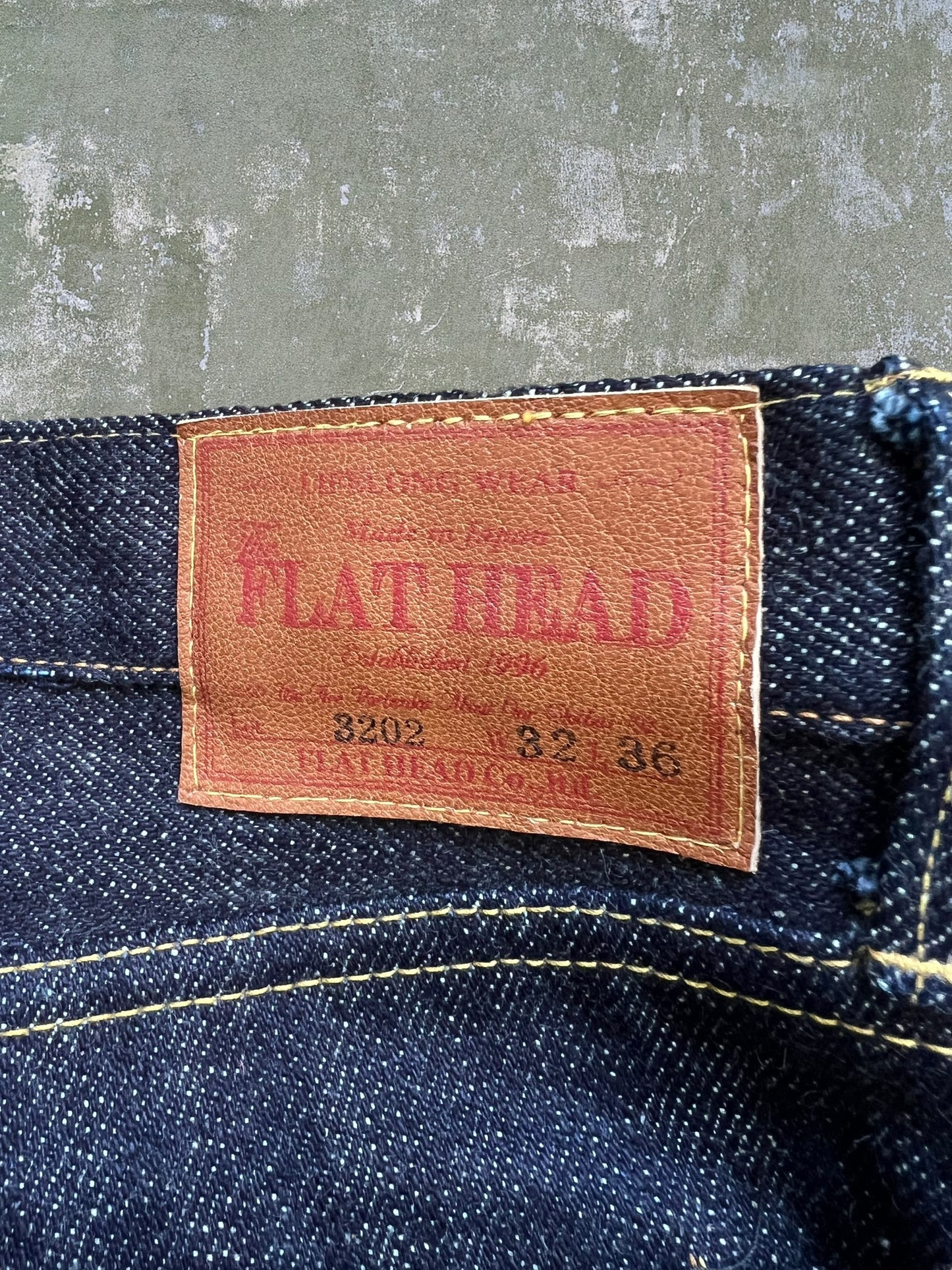 The Flat Head 3202 Selvedge Denim Jeans (32x36)