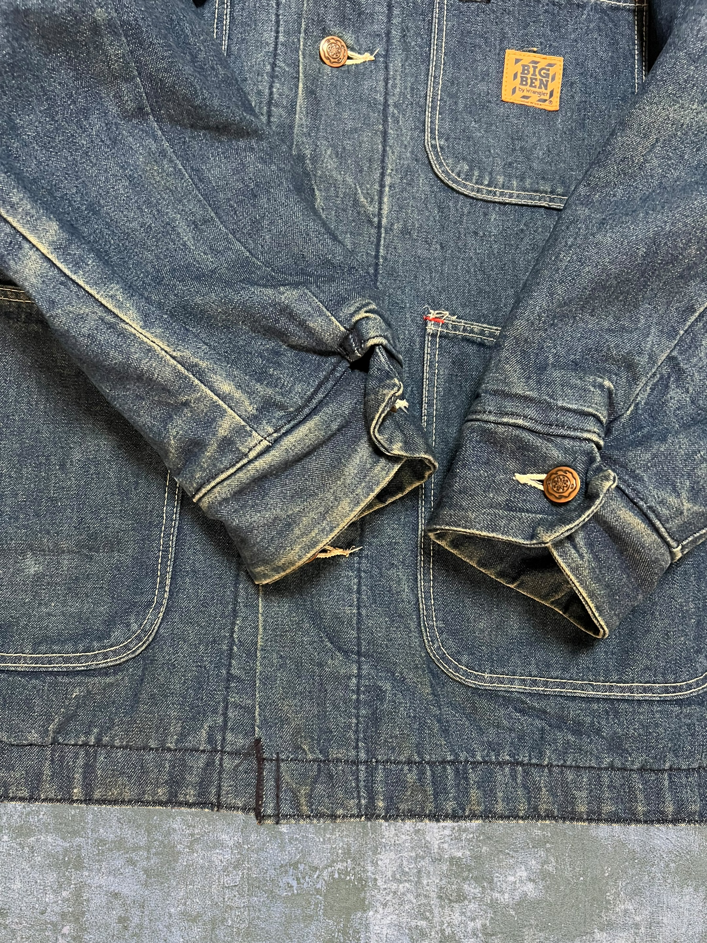 ‘80s Wrangler Big Ben Flannel Lined Denim Chore Jacket (L)